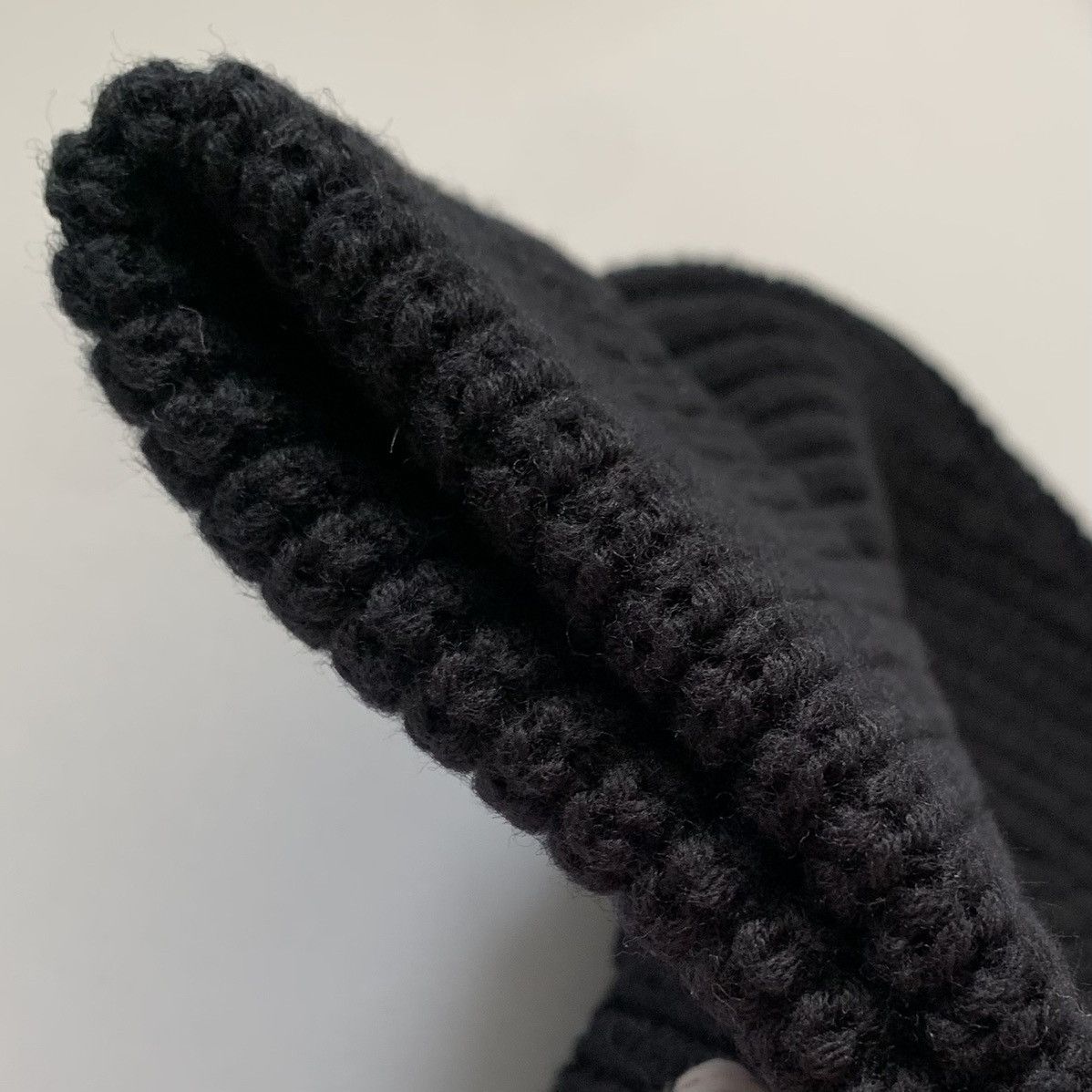 Athleta Athleta wool cotton thick knit beanie all black Size ONE SIZE - 4 Thumbnail
