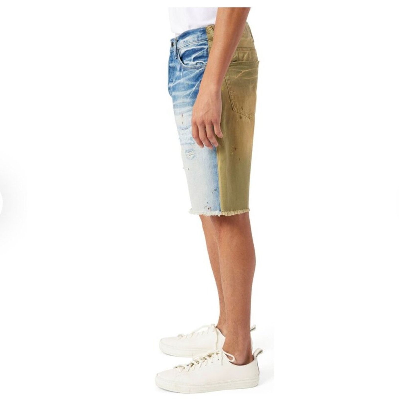 Prps NWT PRPS Grassland Denim & Twill Bermuda Shorts in Indigo Size US 32 / EU 48 - 2 Thumbnail