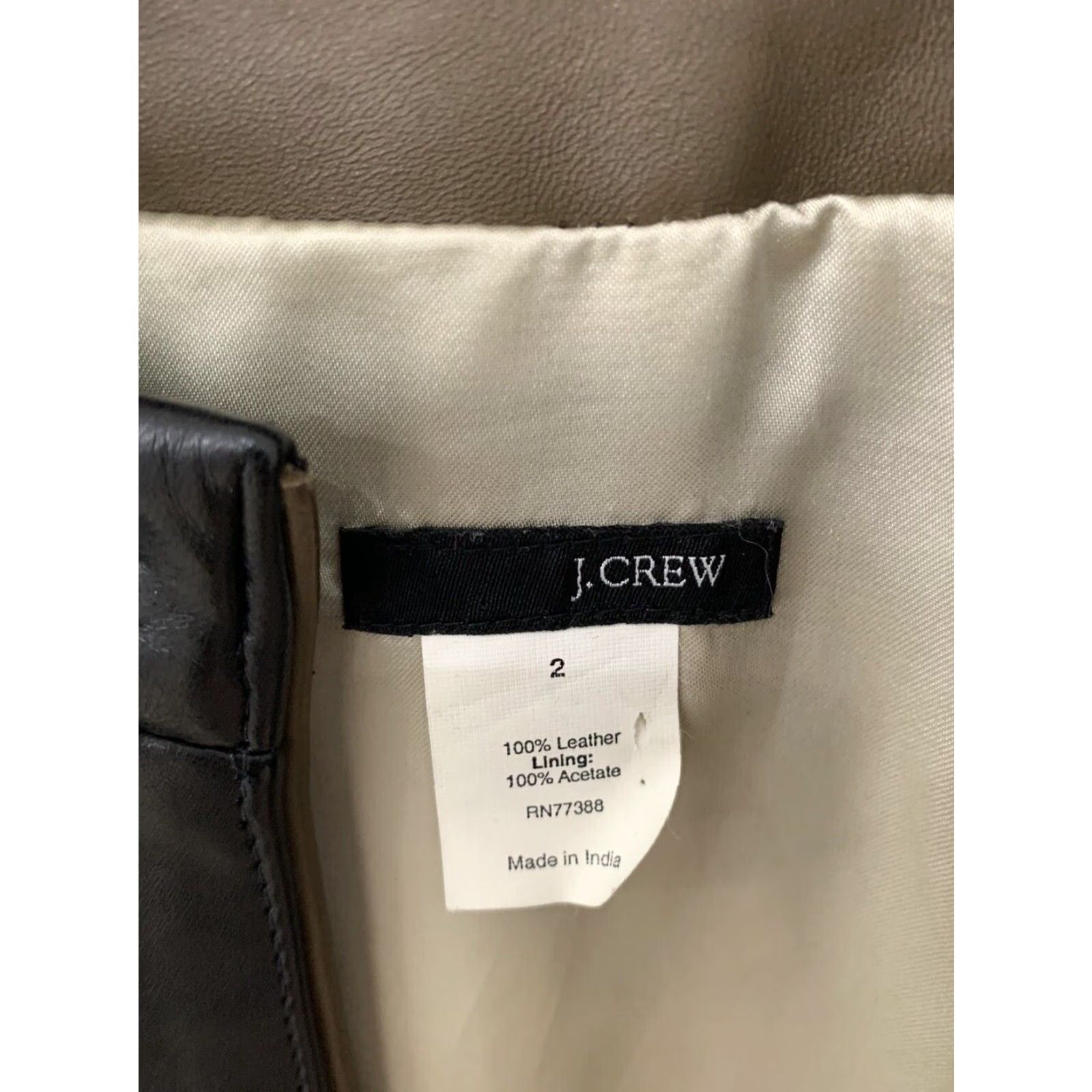 Vintage VINTAGE J Crew Leather Bomber Jacket Coat Women's Brown Size 2 Size XS / US 0-2 / IT 36-38 - 3 Thumbnail