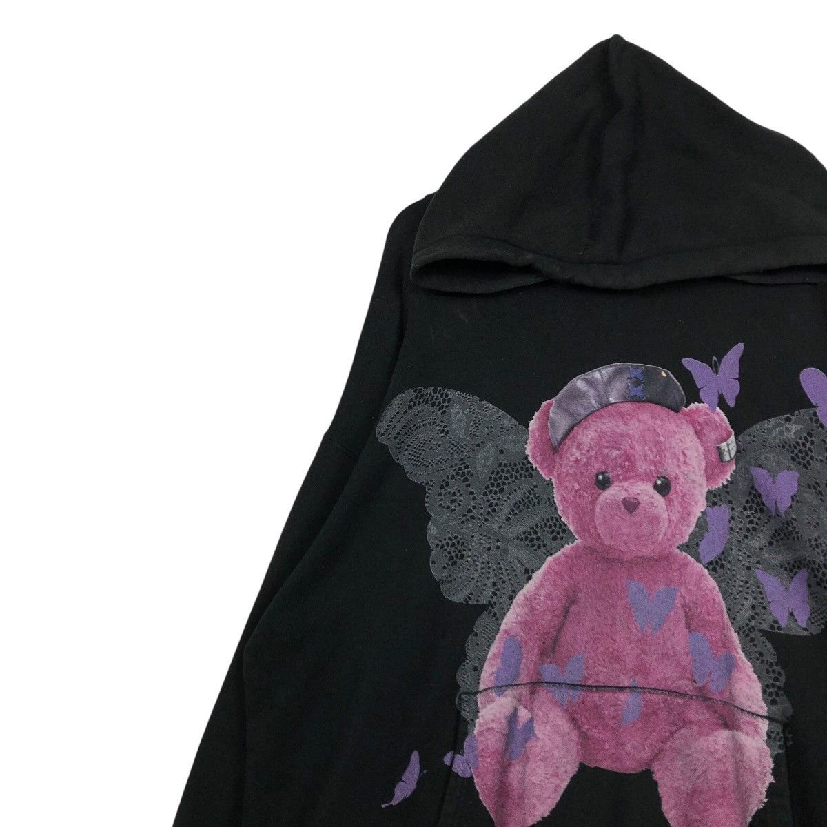 Japanese Brand WRouge Gothic Pink Bear Hoodie — Y2K Dark Fairycore Size US M / EU 48-50 / 2 - 8 Thumbnail