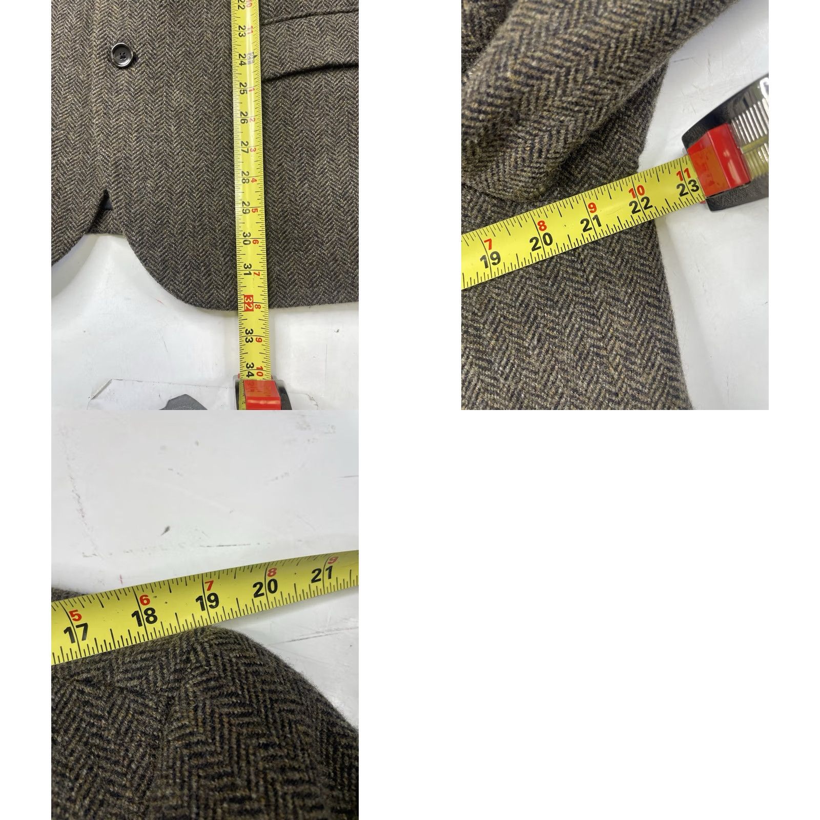 J.Crew J.Crew Blazer Jacket Sport Coat Men Size 44R Brown Herringbone Casual Business Wool Tweed Size 44R - 8 Thumbnail