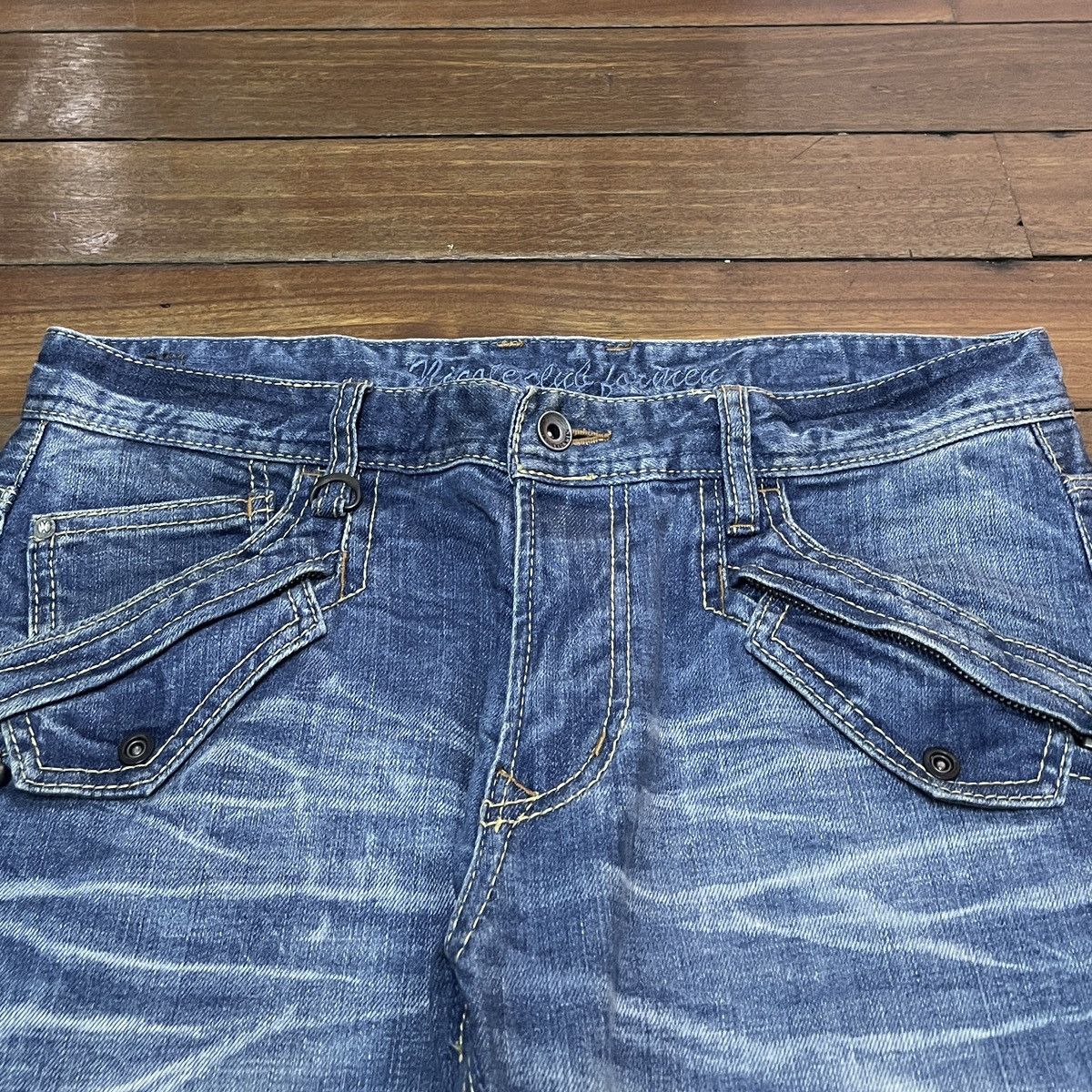 14th Addiction Rare Design Vintage Brand Nicole Club Flared Jeans 1990s Size US 33 - 3 Thumbnail