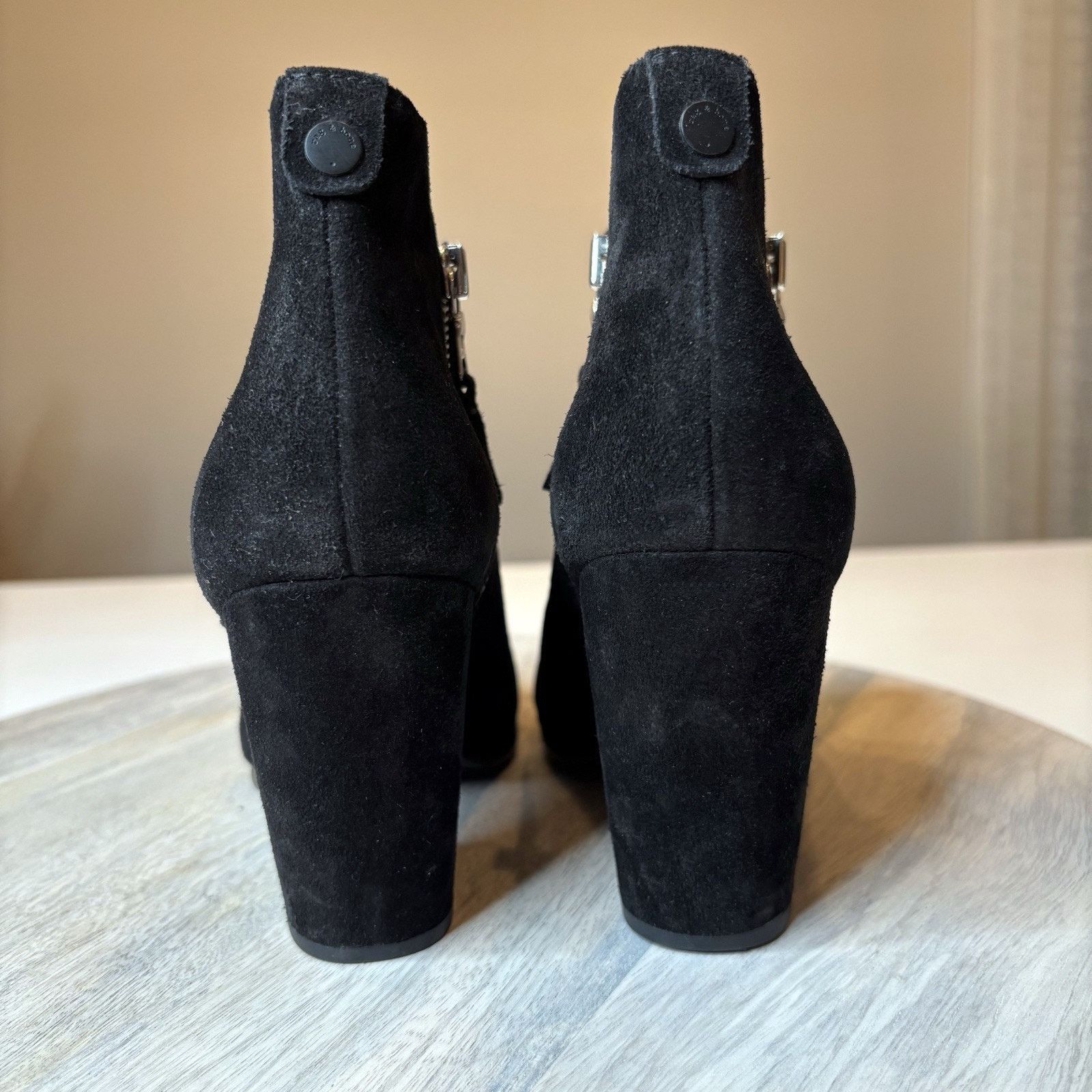 Rag & Bone Rag & Bone Margot Black Suede Ankle Boots US Size 7 EU 37.5 Size US 7 / IT 37 - 5 Thumbnail