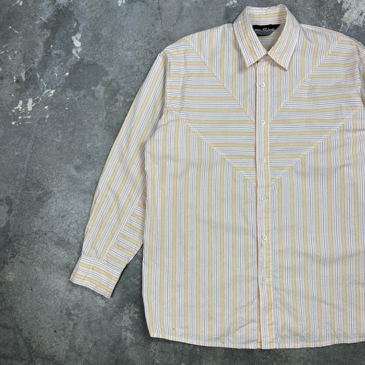 Japanese Brand × Kansai Yamamoto × Vintage 1990s Kansai Profumo - Geometric Lines Size US M / EU 48-50 / 2 - 2 Thumbnail