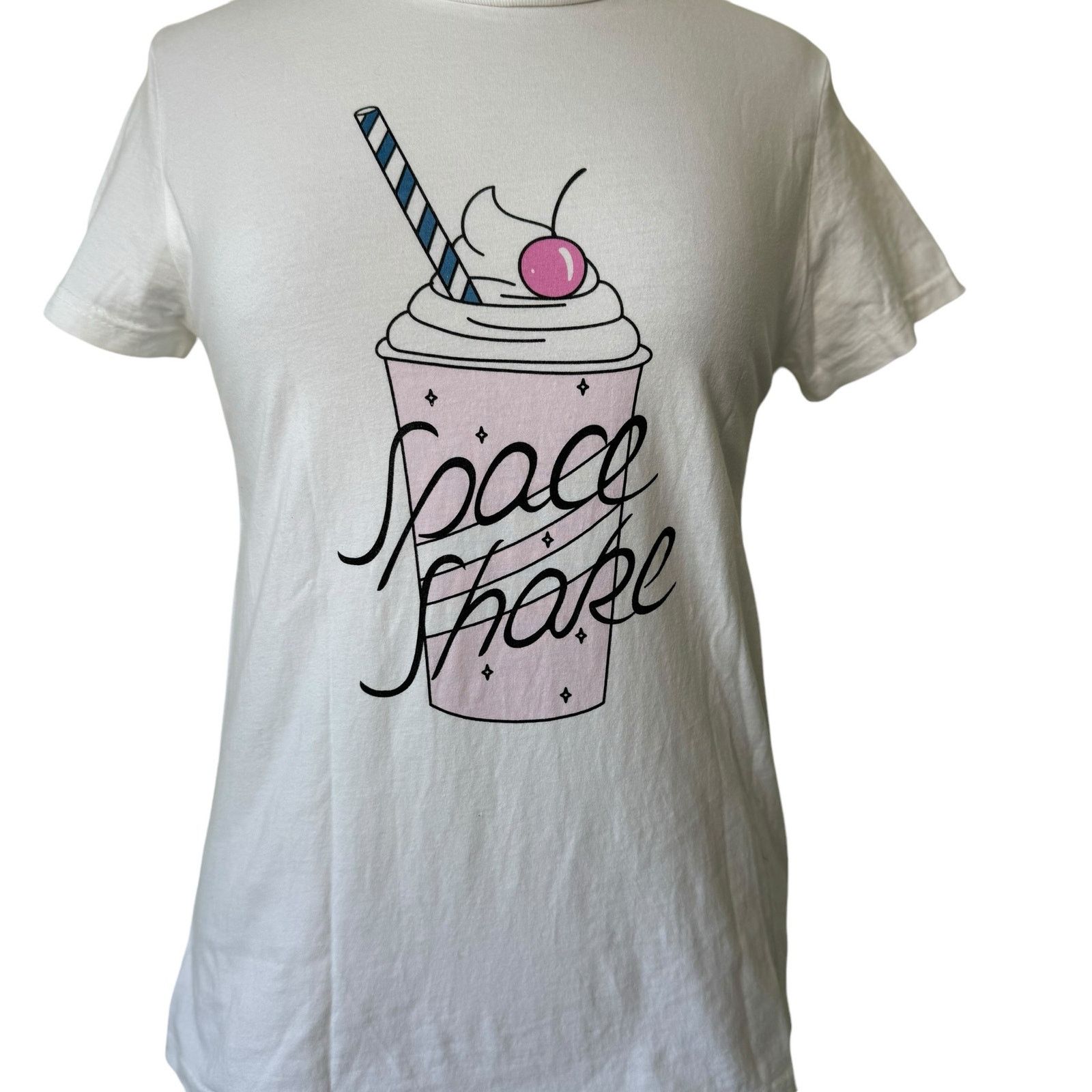 Ganni GANNI Cotton Berkley Tee "Space Shake" T Shirt Size SMALL Size S / US 4 / IT 40 - 12 Thumbnail