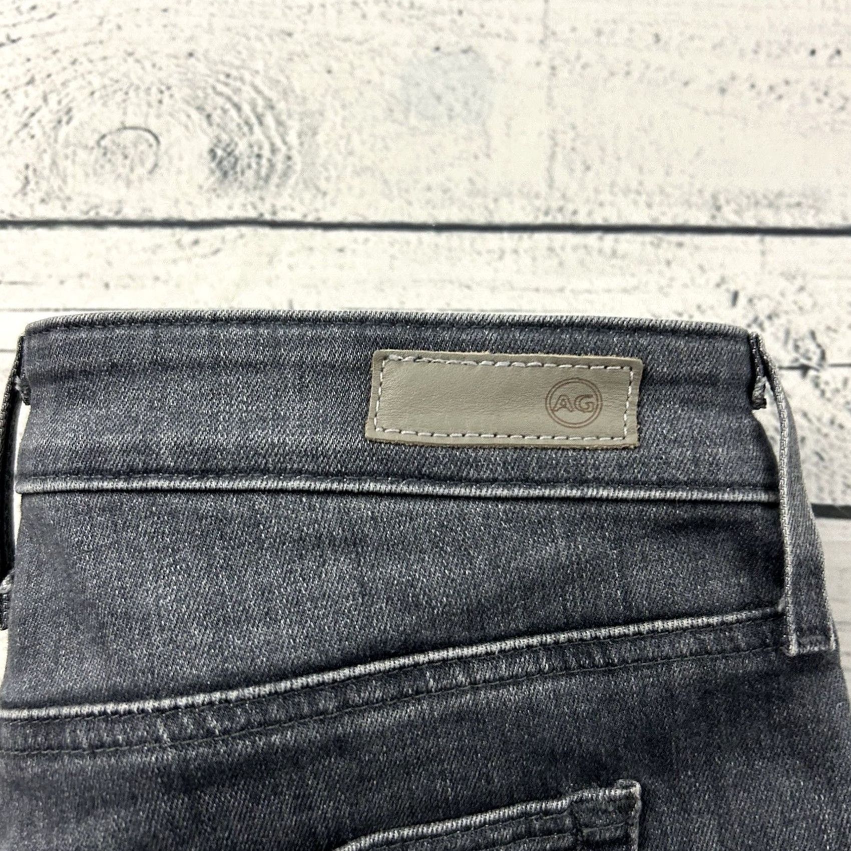 Vintage AG Adriano Goldschmied Farrah High Skinny Ankle Denim Gray Wash Jeans Women's 28 Size 28" / US 6 / IT 42 - 2 Thumbnail