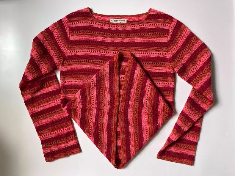 Comme des Garcons Comme des Garcons size 均码 Hollow crocheted striped sweater Size S / US 4 / IT 40 - 5 Thumbnail