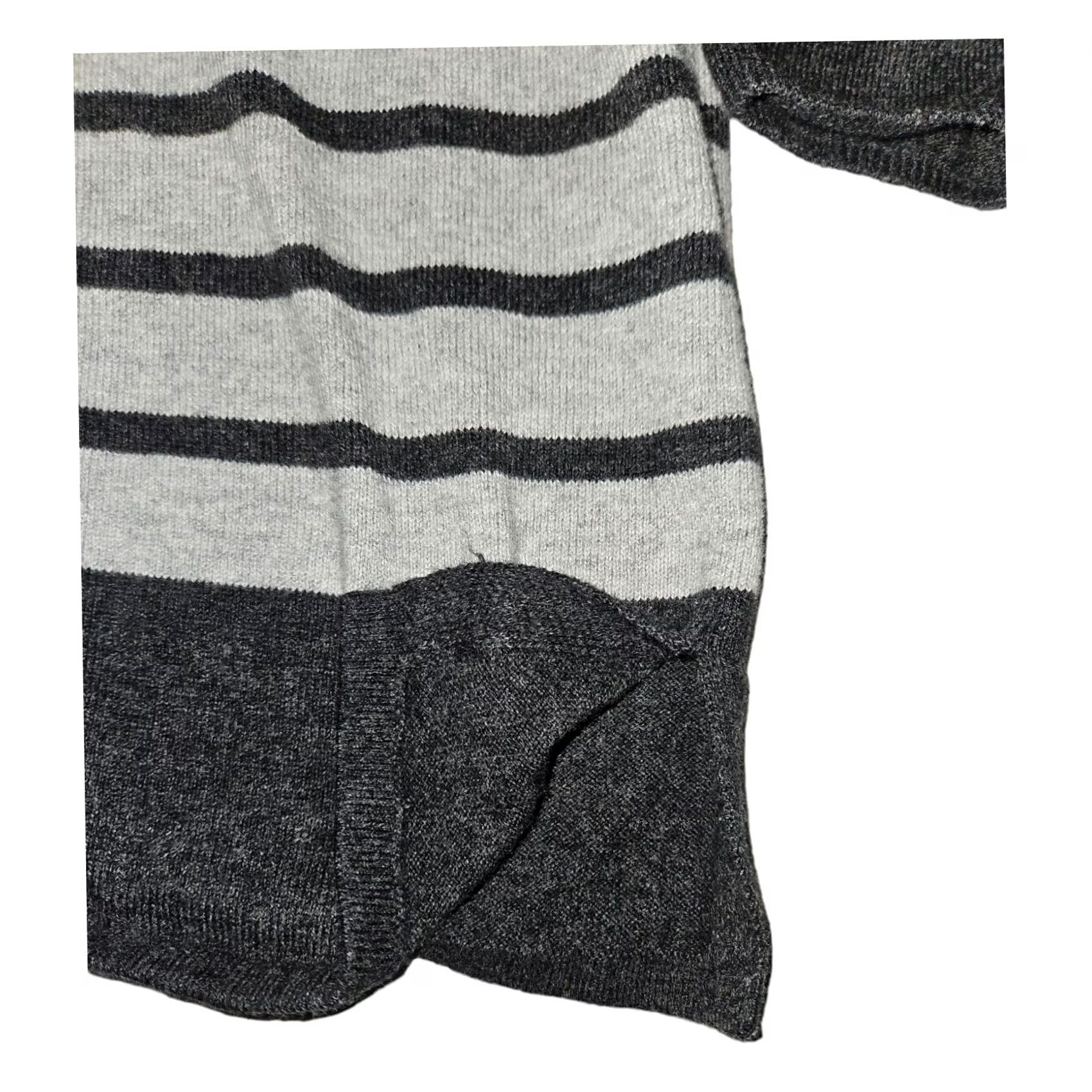 Orvis Orvis Sweatshirt Women's Medium Gray Striped Cotton Cashmere Silk Preppy 90s Size M / US 6-8 / IT 42-44 - 6 Thumbnail