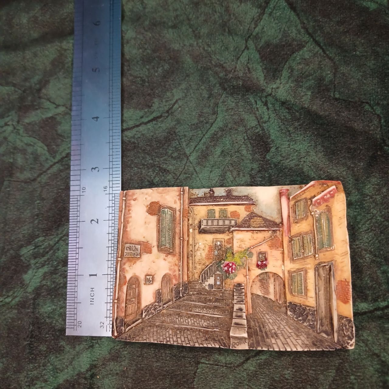 Vintage Vintage 3D Hand Carved Old House Wall Mural Size ONE SIZE - 2 Thumbnail