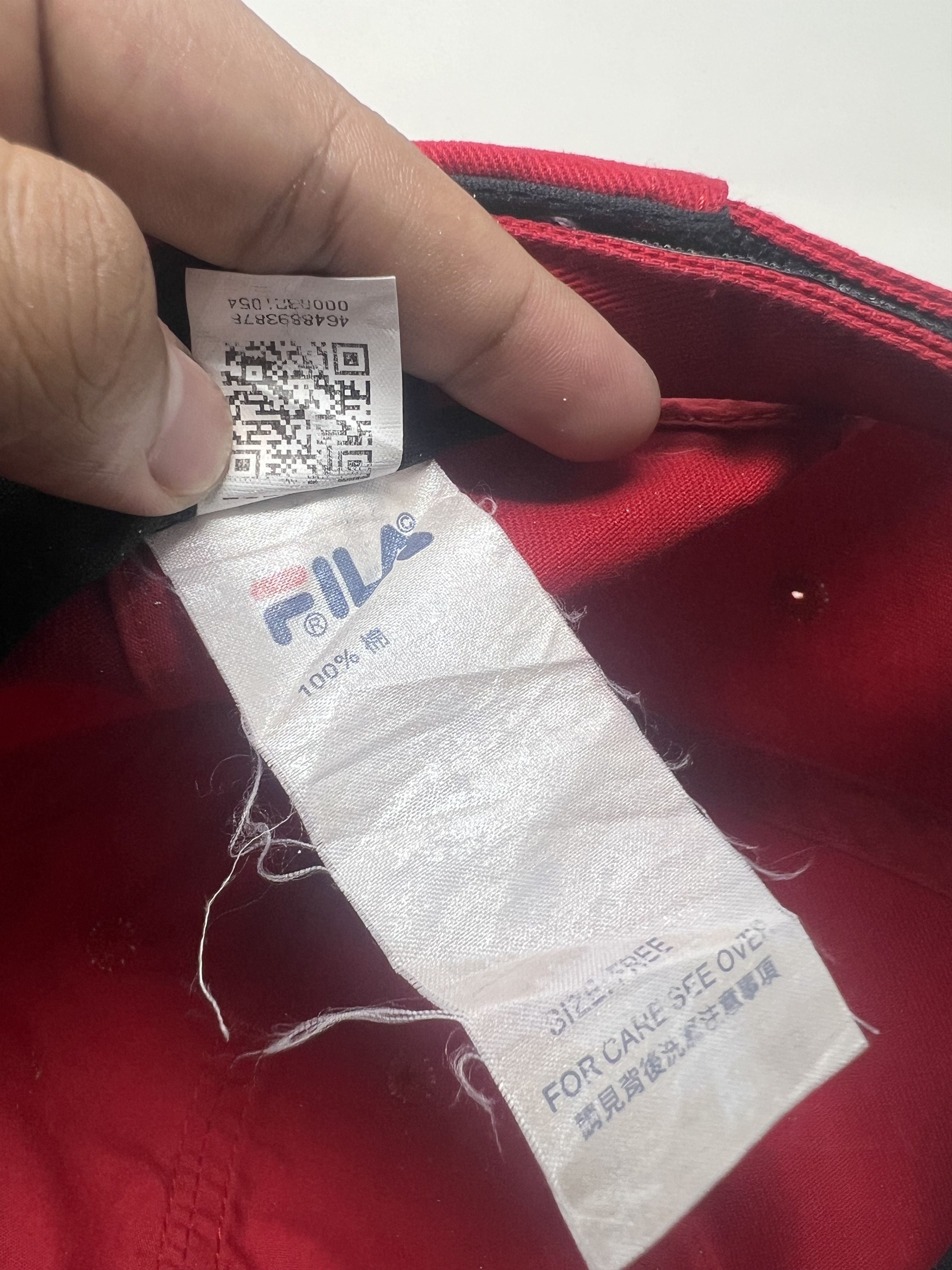 Japanese Brand Fila Embroidery Red Streetwear Hat Size ONE SIZE - 12 Thumbnail