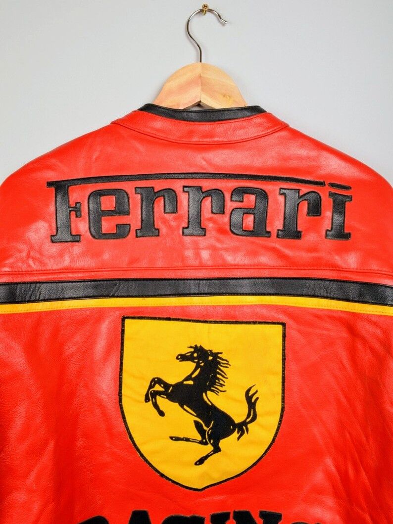 Ferrari 🔥 Vintage Ferrari 🔥 90s Racing Leather Jacket Streetwear Size US XL / EU 56 / 4 - 8 Thumbnail
