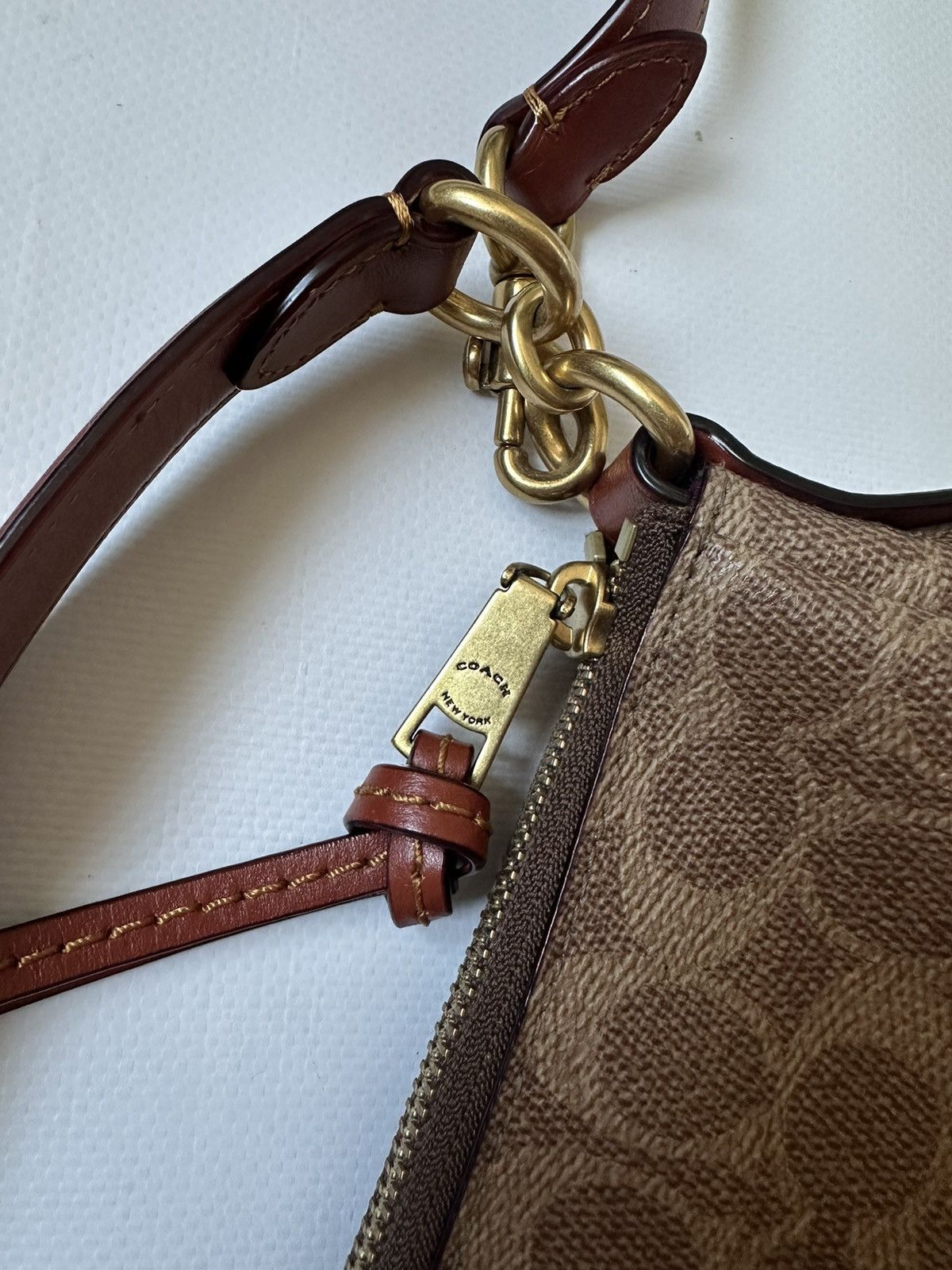 Coach Coach Mini Crossbody Bag Leather Monogram Brown Beige Size ONE SIZE - 6 Thumbnail
