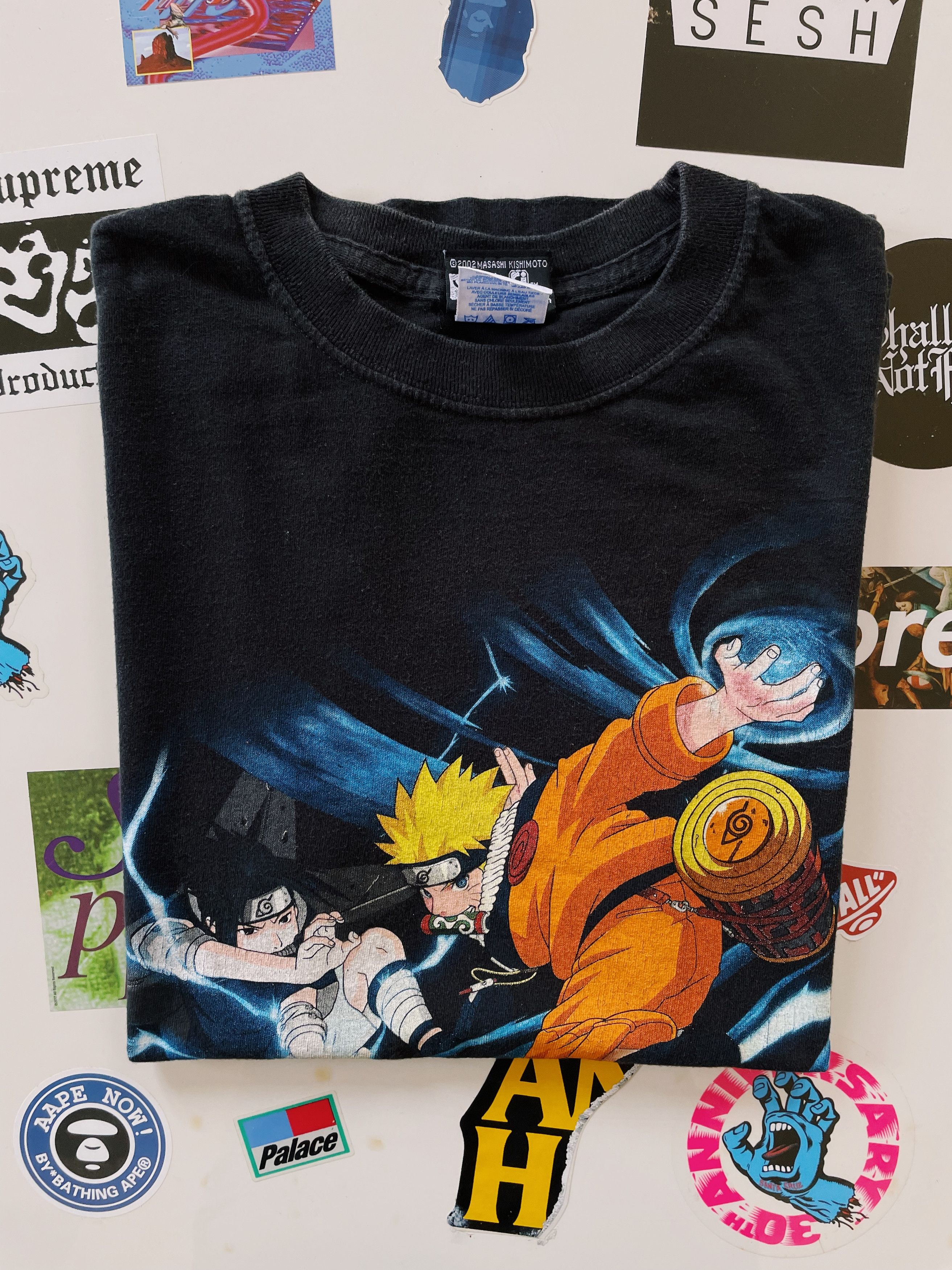 Anime Vintage 2002 Naruto & Sasuke T-shirt Black Size US S / EU 44-46 / 1 - 6 Thumbnail