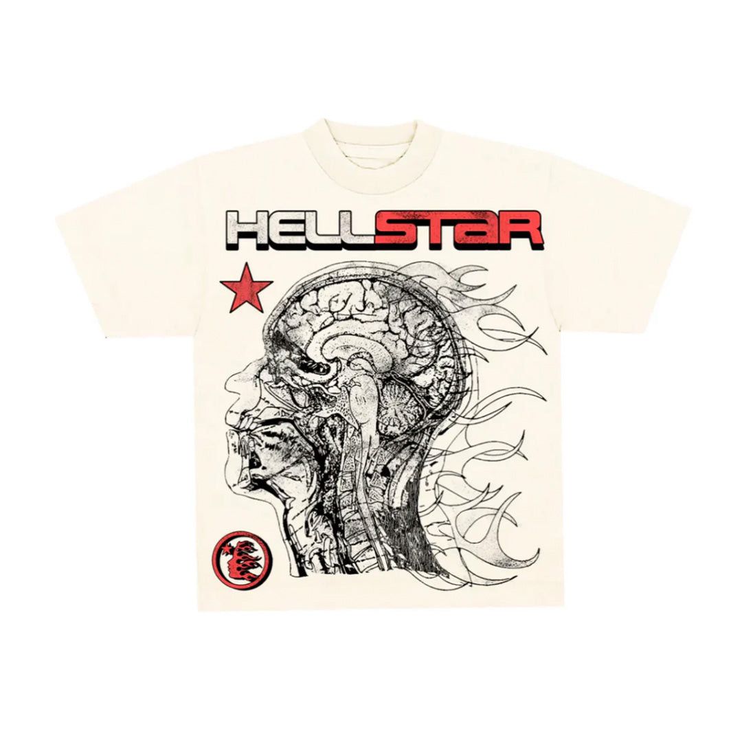 HELLSTAR Cranium Tee Cream Size US XL / EU 56 / 4 - 1 Thumbnail