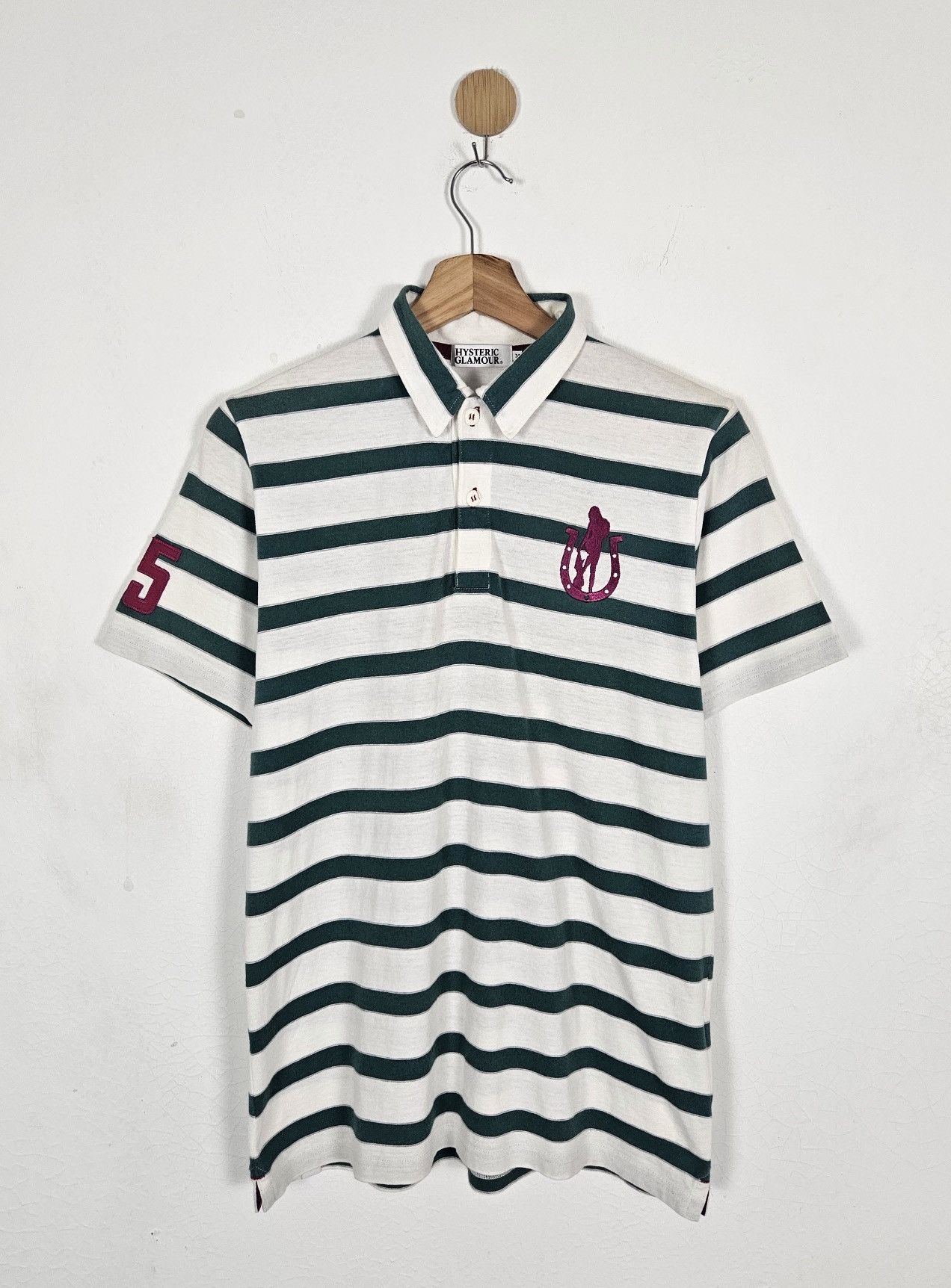 Hysteric Glamour stripe polo shirt