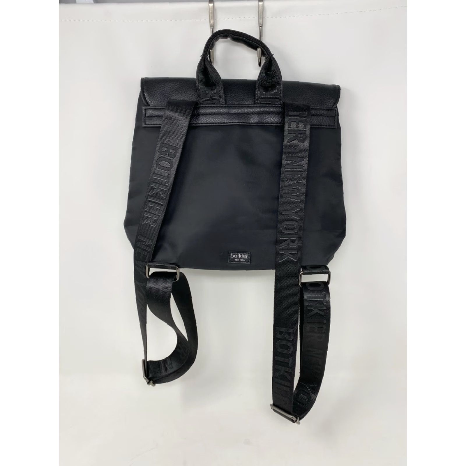 Vintage Botkier New York Backpack Black Top Handle Small Faux Leather Backpack Women Bag Purse Size S / US 4 / IT 40 - 2 Thumbnail
