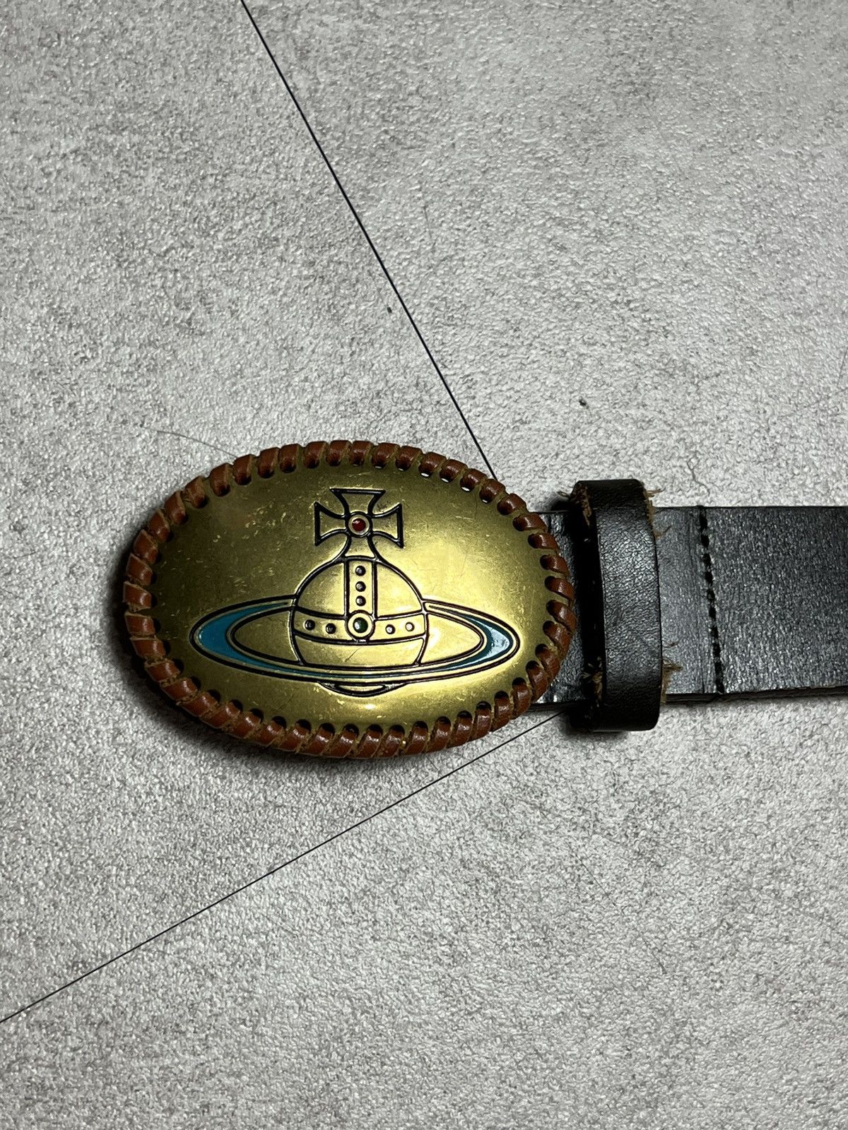 Leather belt Vivienne Westwood Black size 90 cm in Leather