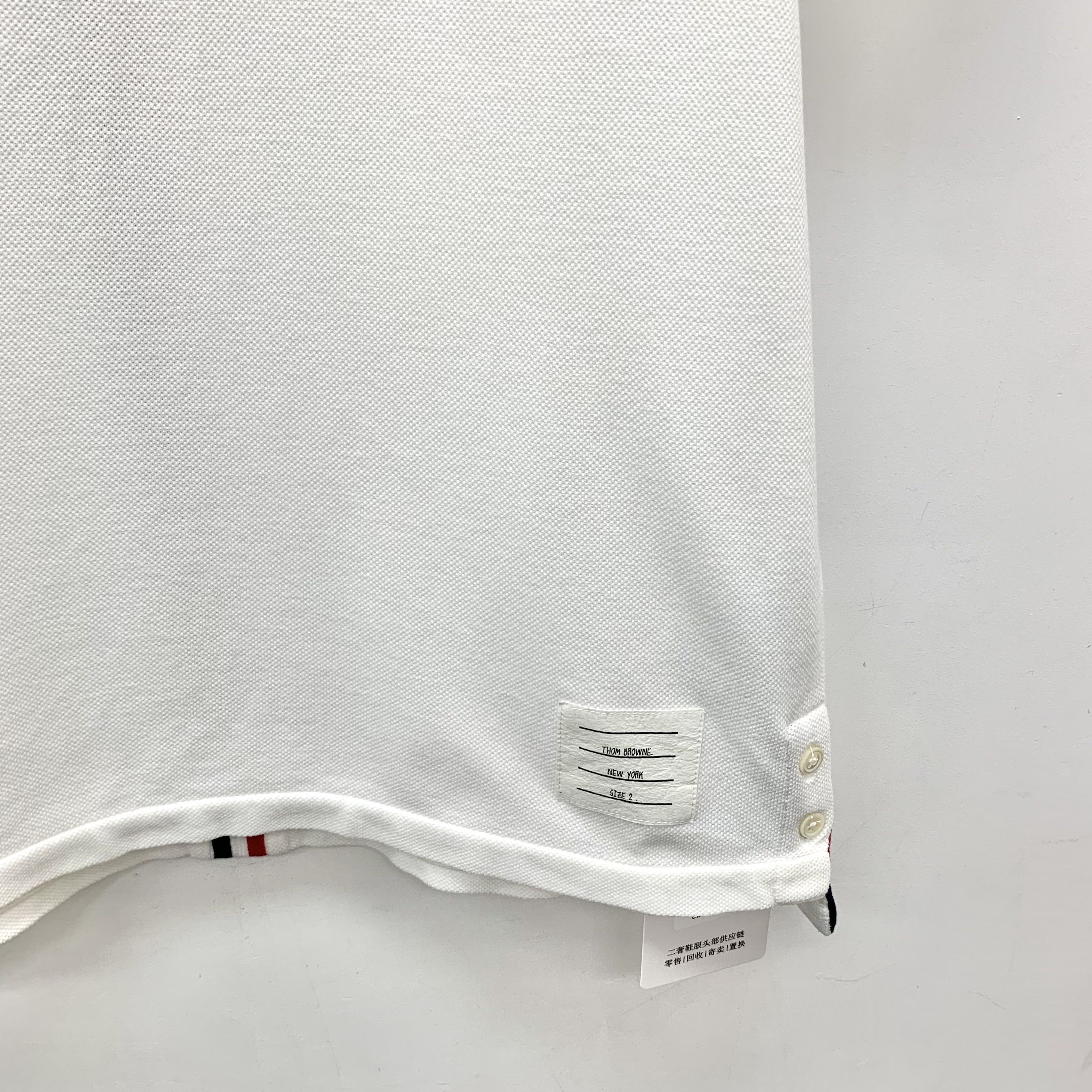 Thom Browne Thom Browne Back Stripe Cotton T-Shirt White (2) Size US M / EU 48-50 / 2 - 4 Thumbnail