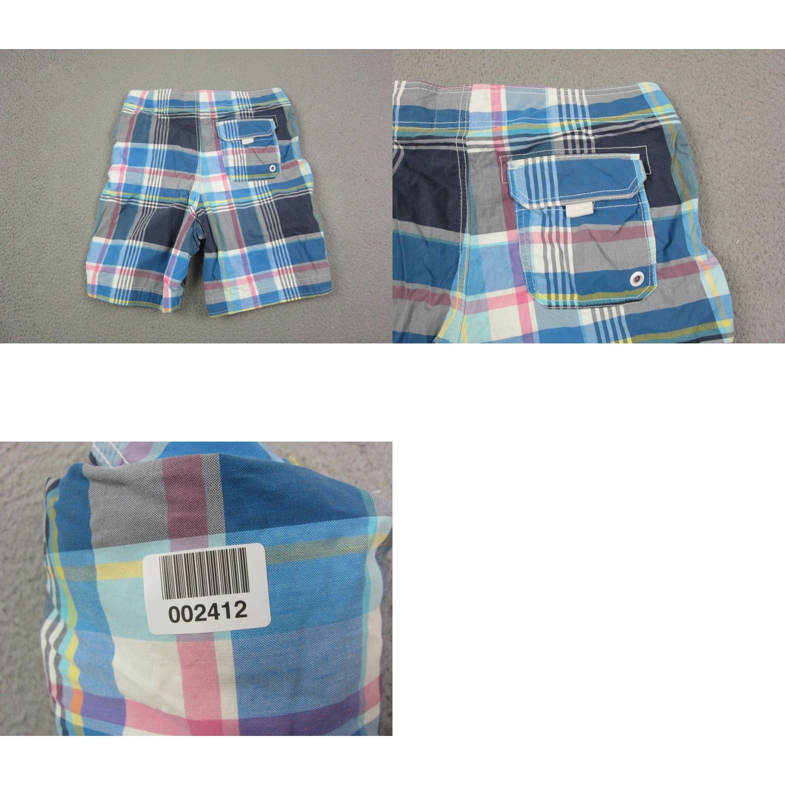 Abercrombie & Fitch Abercrombie & Fitch Shorts Mens Small Blue White Plaid Board Swim Trunks Size US 29 - 9 Thumbnail
