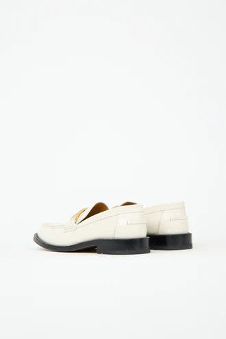 Dior o1mle0326 Brushed Leather Slip On Loafers in White Size US 8 / EU 41 - 5 Thumbnail