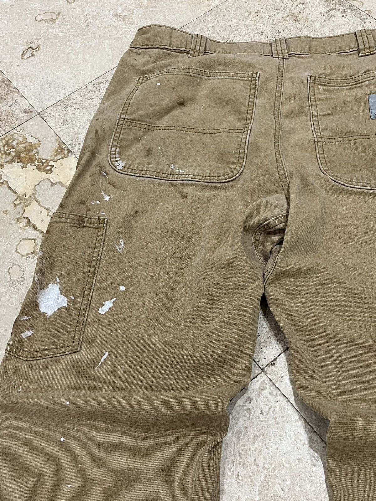 Carhartt Double Knee Painters Khaki Work Pants Size US 34 / EU 50 - 11 Thumbnail