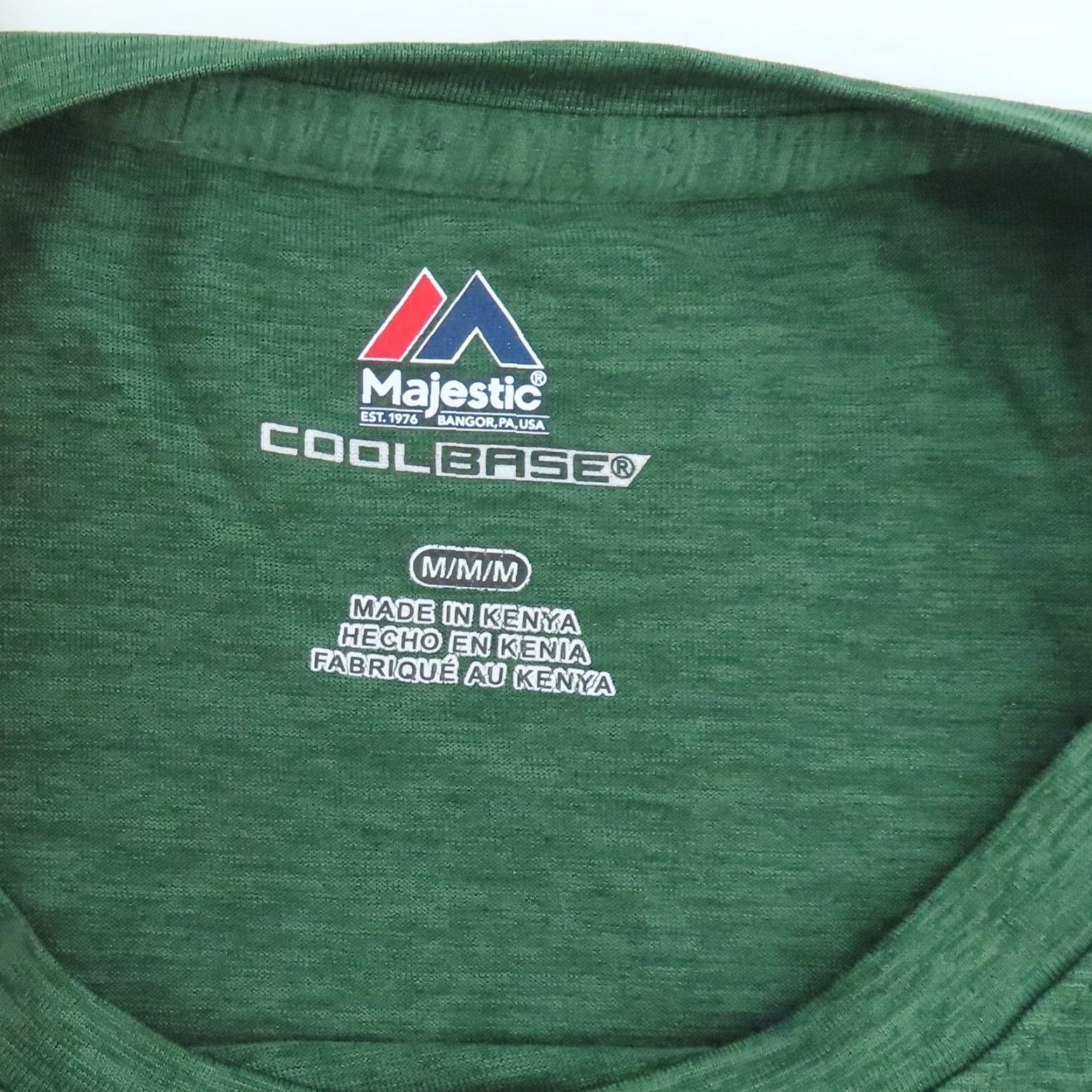 Logo 7 Majestic Mens Medium Green Bay Packers Logo Cool Base Short Sleeve Tee Shirt Top Size US M / EU 48-50 / 2 - 5 Thumbnail