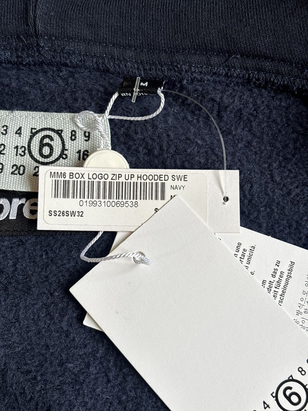 Maison Margiela × Supreme Supreme Maison Margiela Box Logo Zipup Hoodie Navy Size US M / EU 48-50 / 2 - 14 Thumbnail