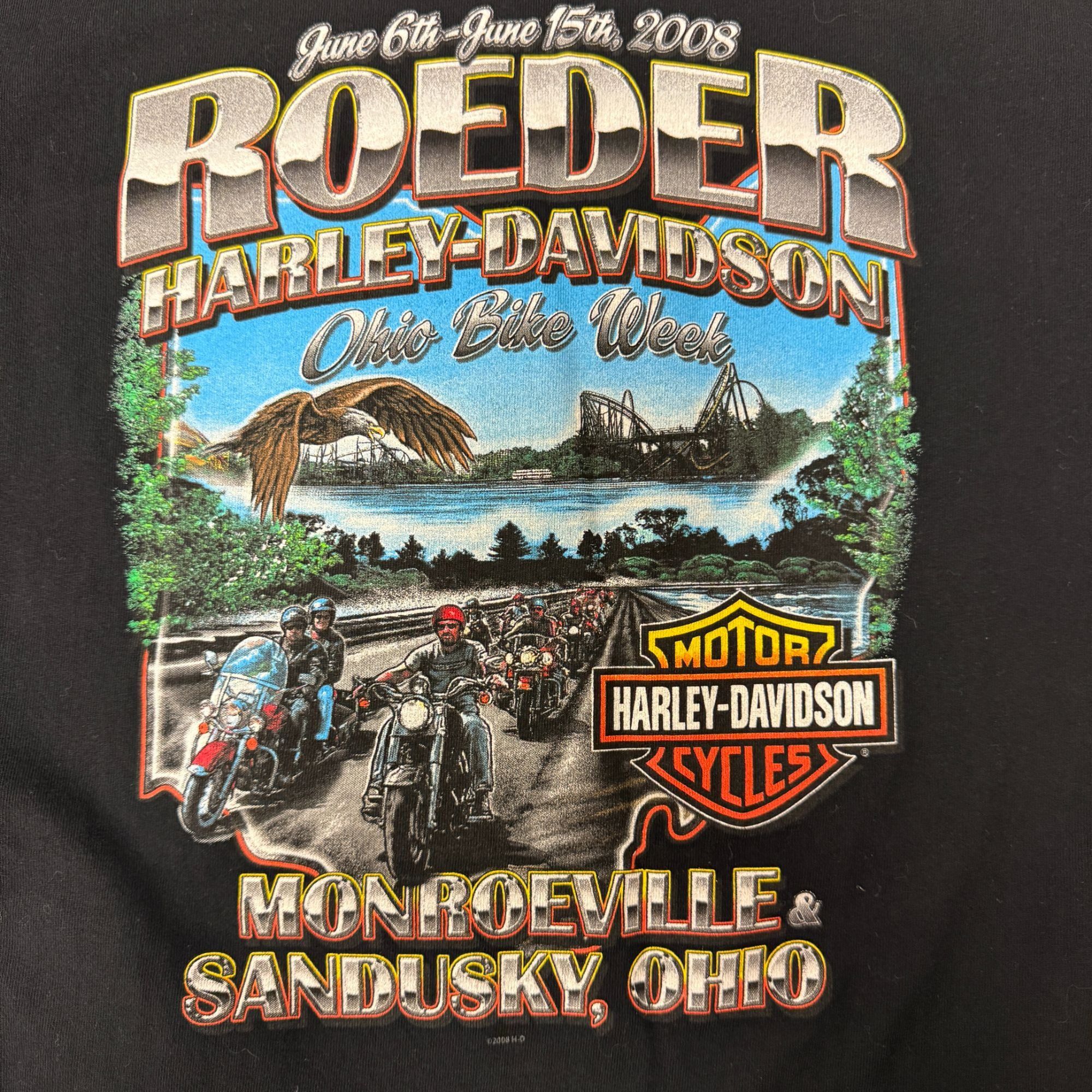 Harley Davidson H-D Ohio BIKE WEEK Graphic Motorcycle Biker Muscle Shirt USA Size US XL / EU 56 / 4 - 5 Thumbnail