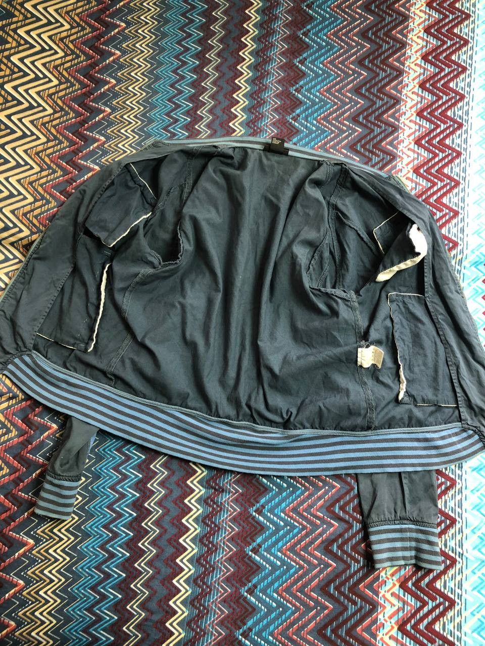 Diesel × Vintage DIESEL VINTAGE FADED ZIP BOMBER JACKET AVANT GARDE Y2K Size US L / EU 52-54 / 3 - 6 Thumbnail