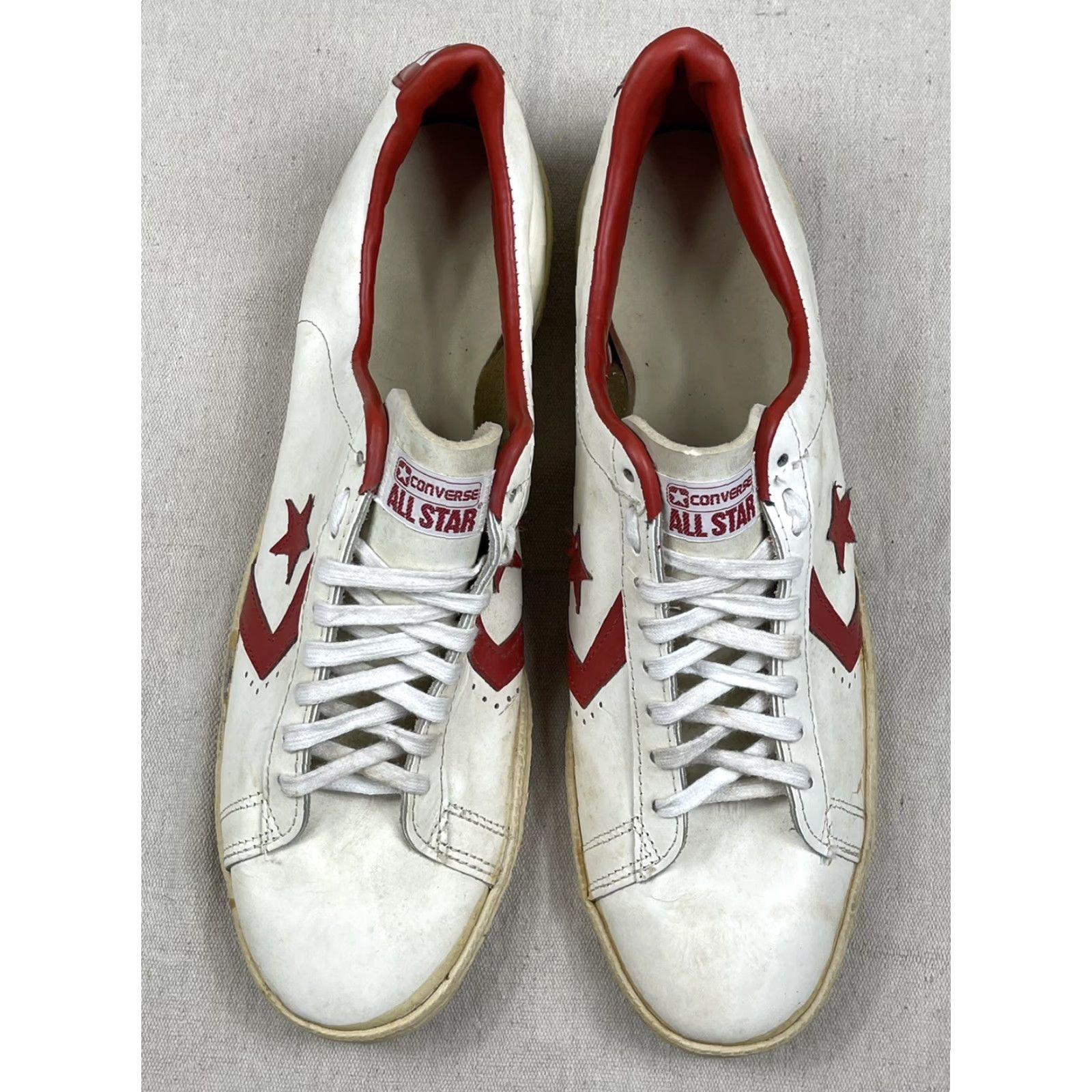 Converse VINTAGE Converse One Star Low Top Basketball Shoes USA Leather 17 Red Men Sixers Irving Star Sneaker University Basketball Shoe Size US L / EU 52-54 / 3 - 2 Thumbnail