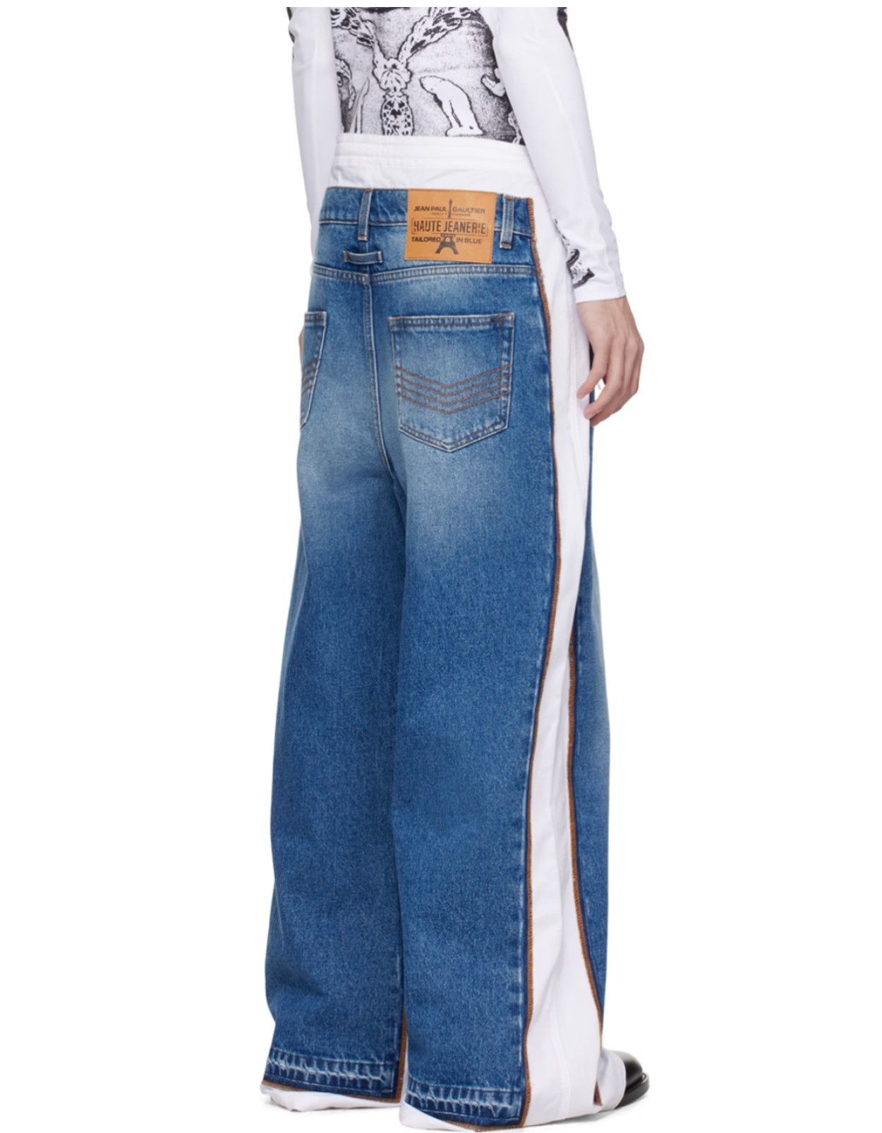 Jean Paul Gaultier The Trompe-l'œil Denim Pants Size US 30 / EU 46 - 10 Thumbnail