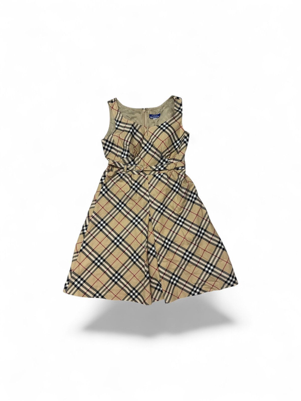 Burberry BURBERRY NOVA CHECK BELTED MIDI DRESS Size XS / US 0-2 / IT 36-38 - 1 Thumbnail