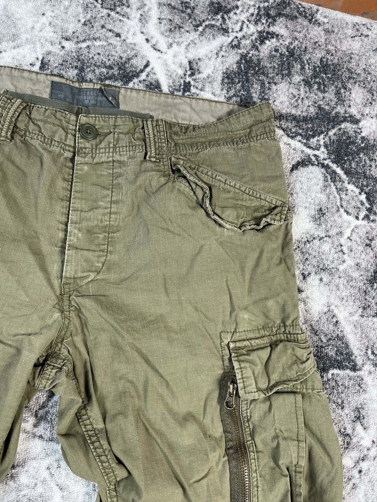 Vintage Olive Cargo Pants Multi Pocket Military Style Wide Size US 34 / EU 50 - 7 Thumbnail
