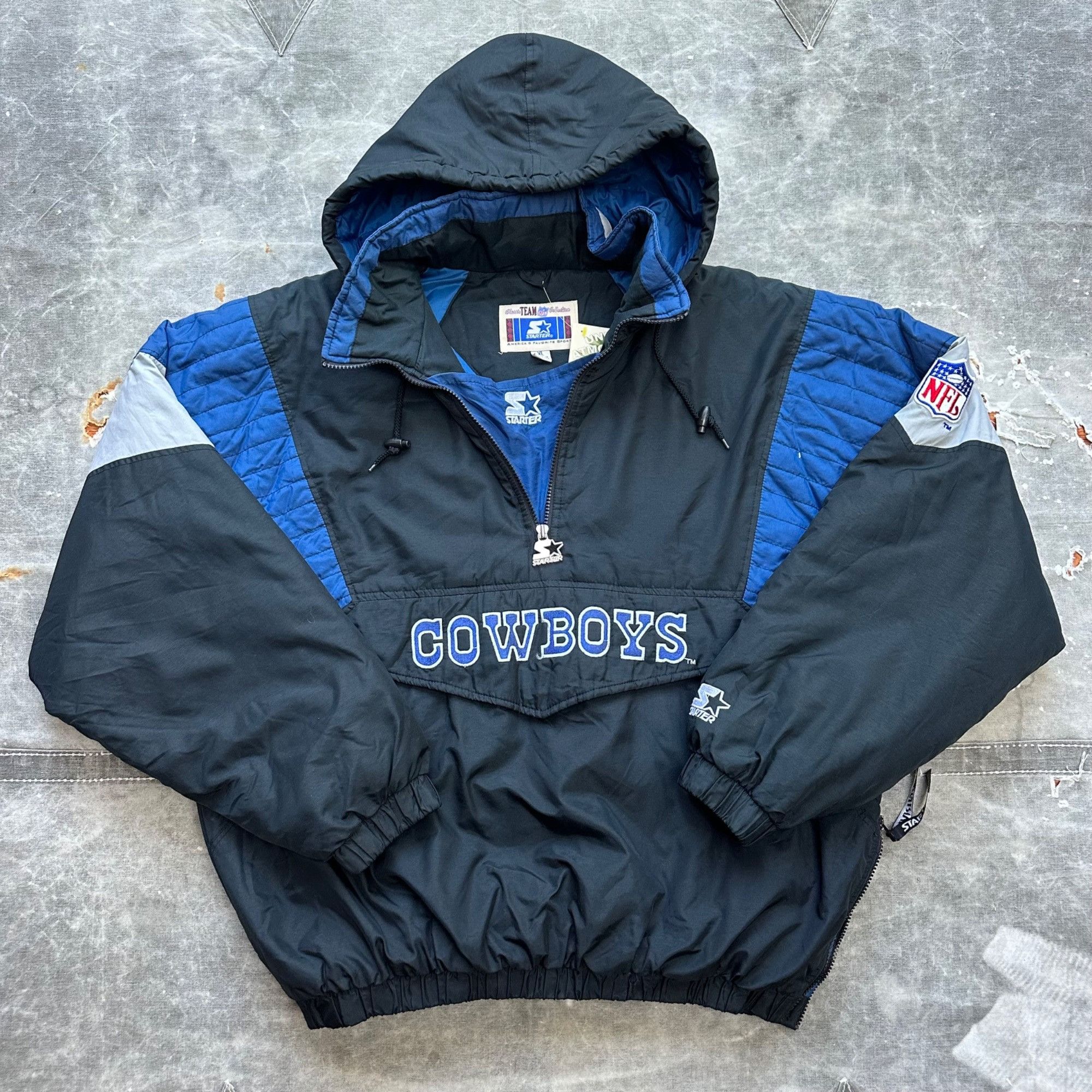 Vintage Starter Dallas Cowboys NFL Pullover Puffer Jacket