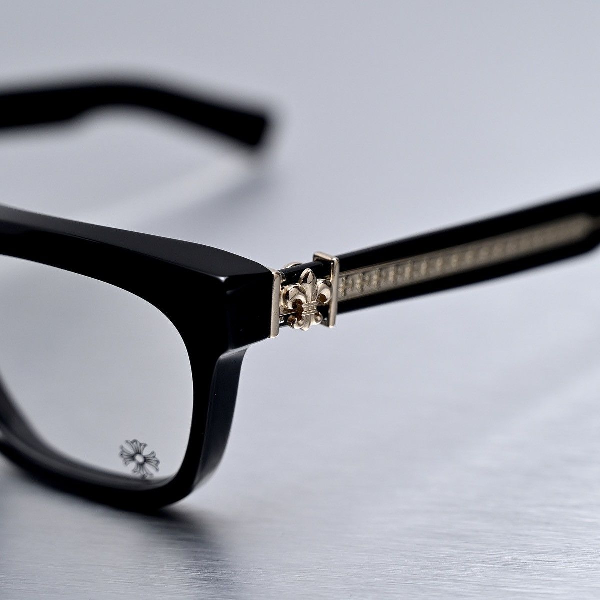Chrome Hearts CHROME HEARTS SEE YOU IN TEA BLACK GOLD PLATED GLASSES Size ONE SIZE - 3 Thumbnail