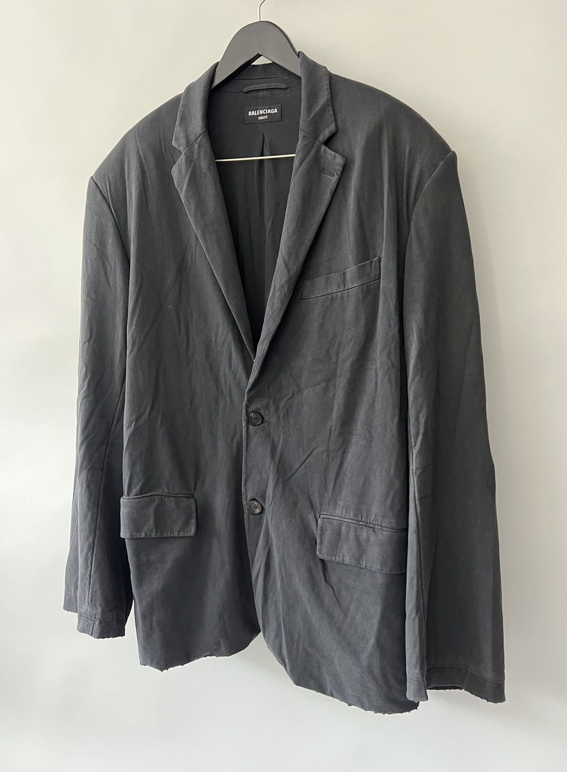 Balenciaga Balenciaga Black Worn Oversized Tailored Blazer Size US XXS / EU 40 - 3 Thumbnail