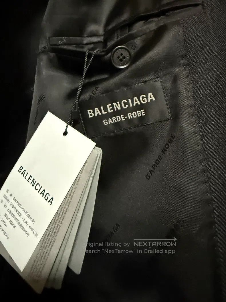 Balenciaga Balenciaga Wool Gabardine Seamless Jacket Coat Size US L / EU 52-54 / 3 - 3 Thumbnail