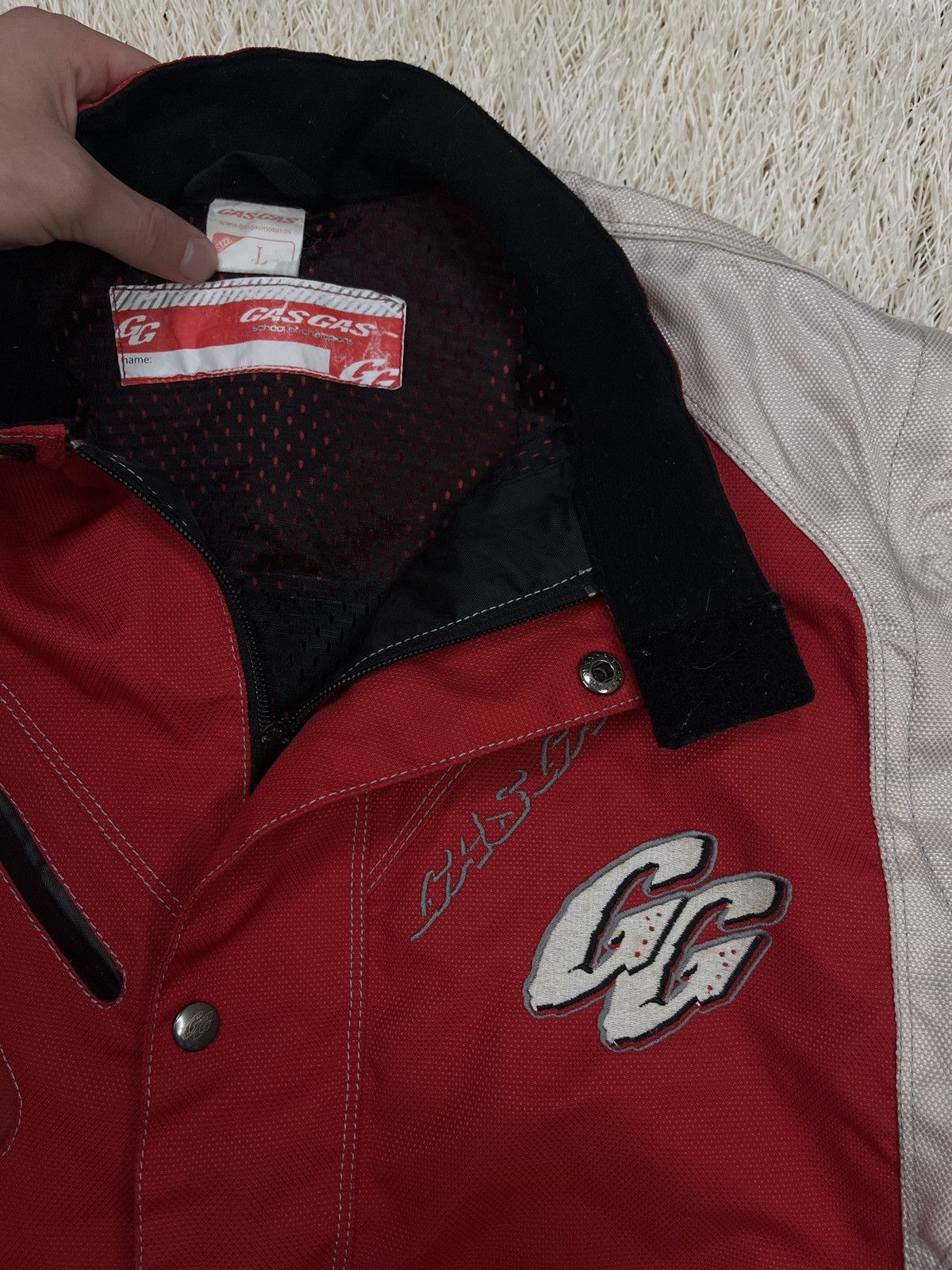 Vintage GasGas Enduro racing jacket MOTO Motocross Bike GAS GG Size US L / EU 52-54 / 3 - 6 Thumbnail