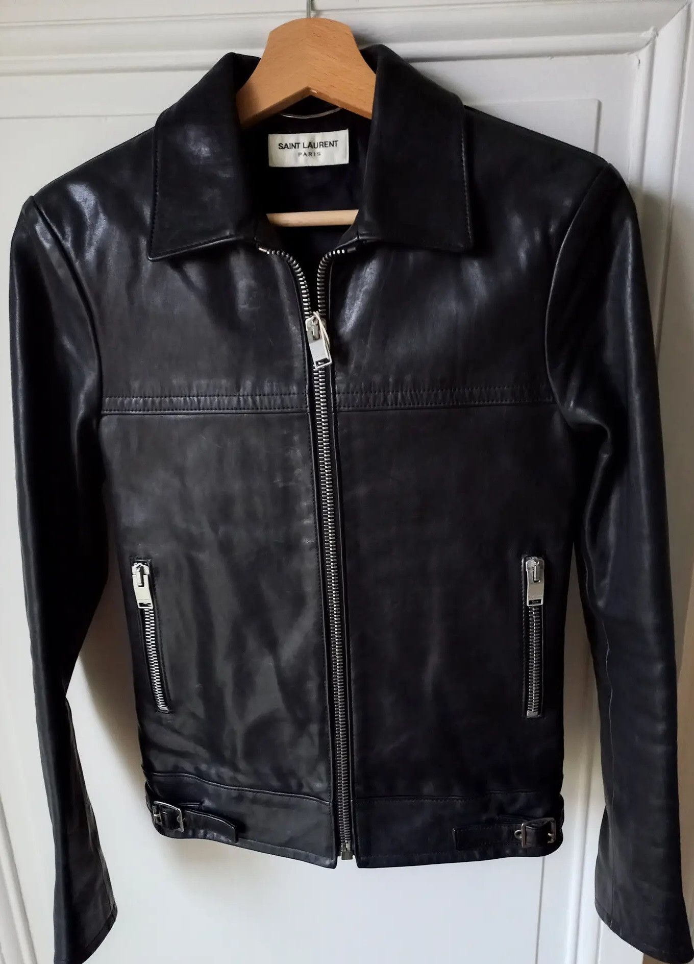 Hedi Slimane × Saint Laurent Paris RARE SS13 Cafe Racer Lambskin