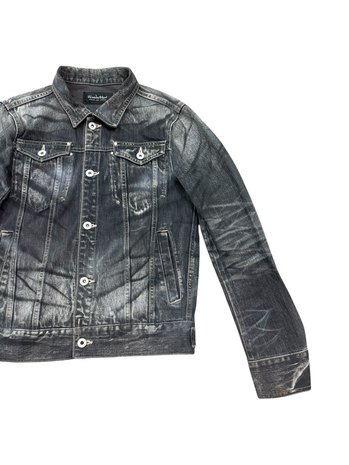 Tornado Mart RARE TORNADO MART DARK SHADOW ZEBRA DENIM JACKET Size US M / EU 48-50 / 2 - 3 Thumbnail