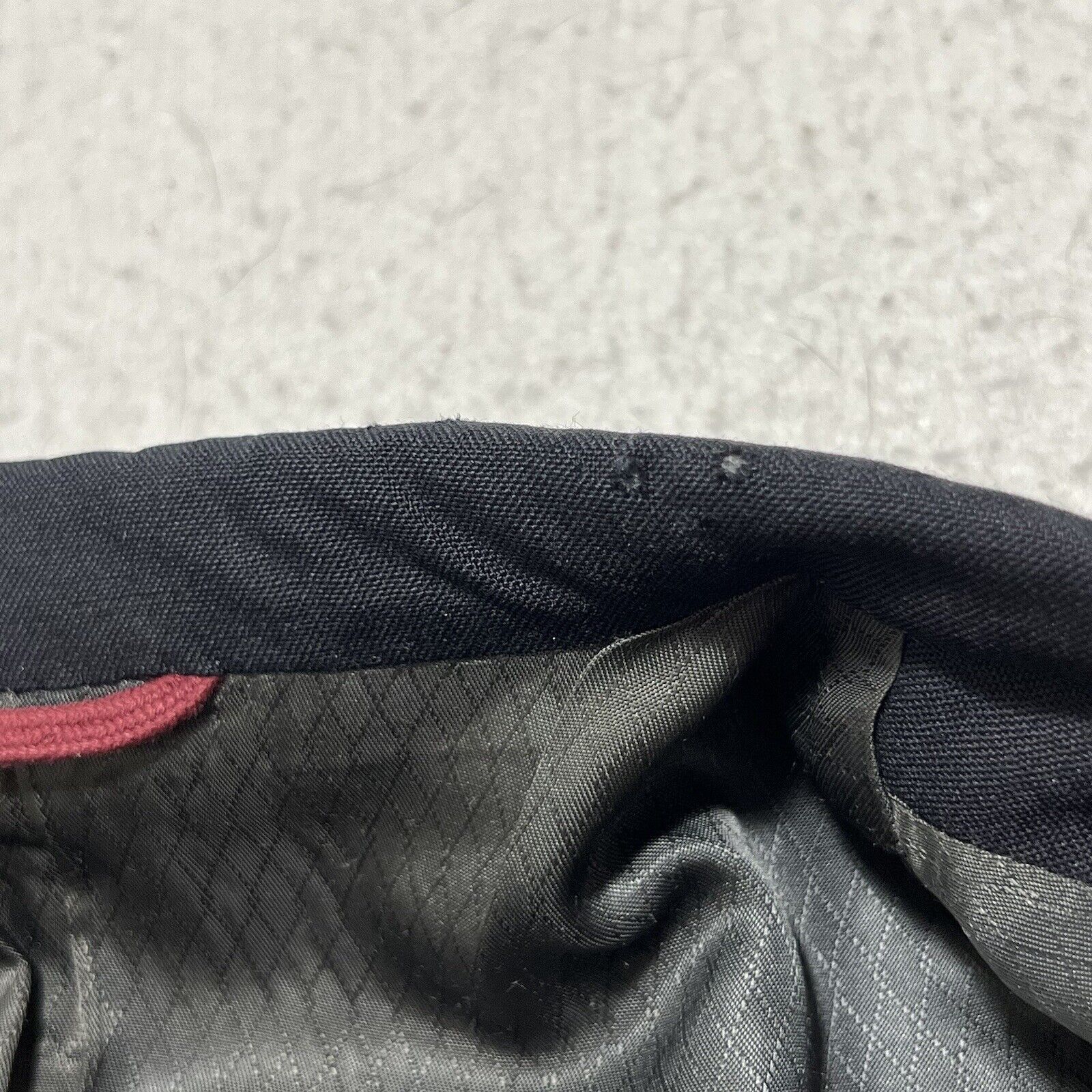 Hart Schaffner & Marx 44R Wool Micron 2000 Black Suit Jacket