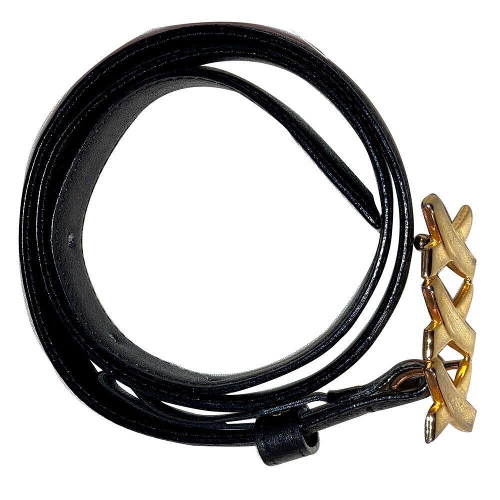 Paloma Picasso Paloma Picasso XXX Gold Buckle with Black Belt Size ONE SIZE - 3 Thumbnail