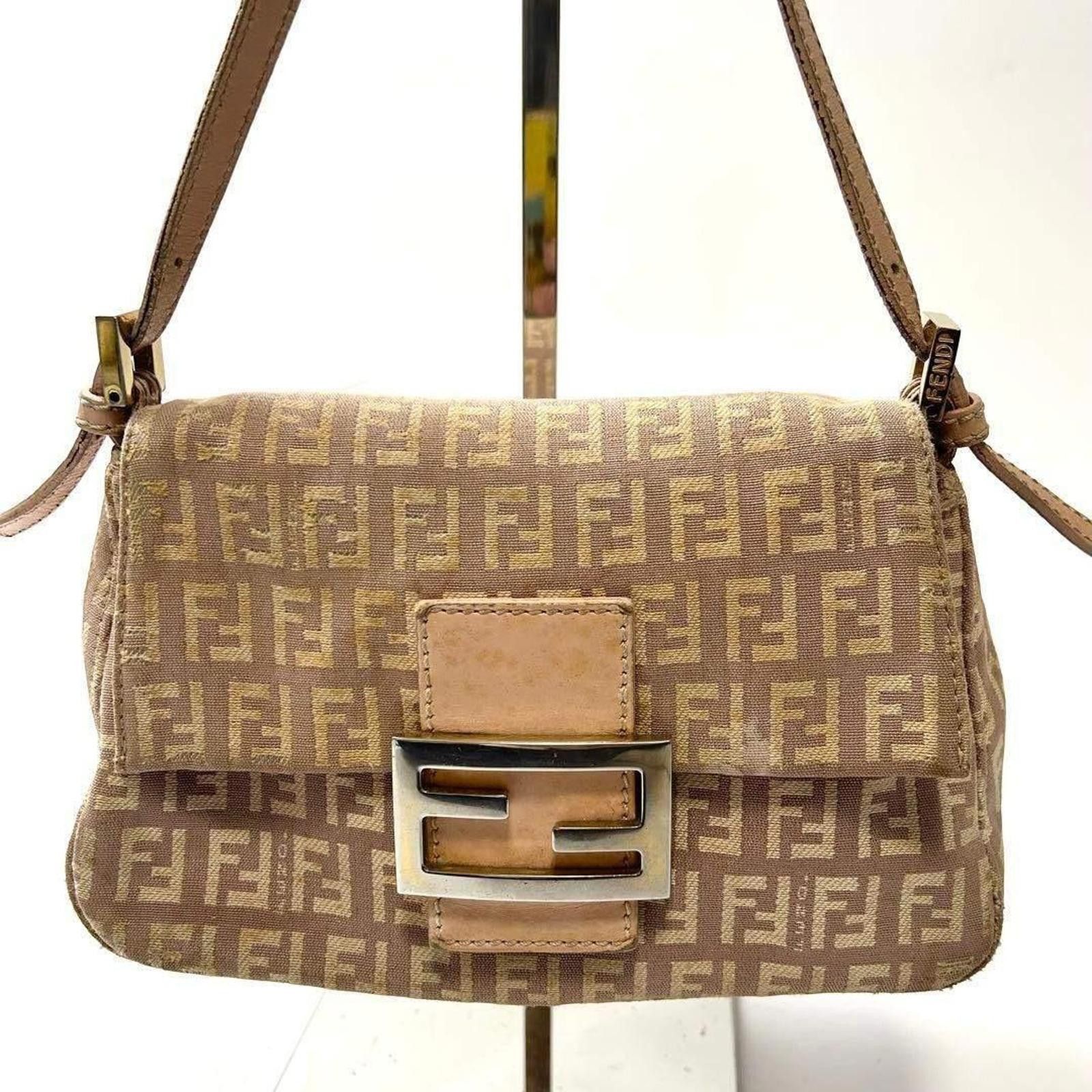 Fendi Fendi - Brown Zucca Canvas Baguette Shoulder Bag Size ONE SIZE - 3 Thumbnail