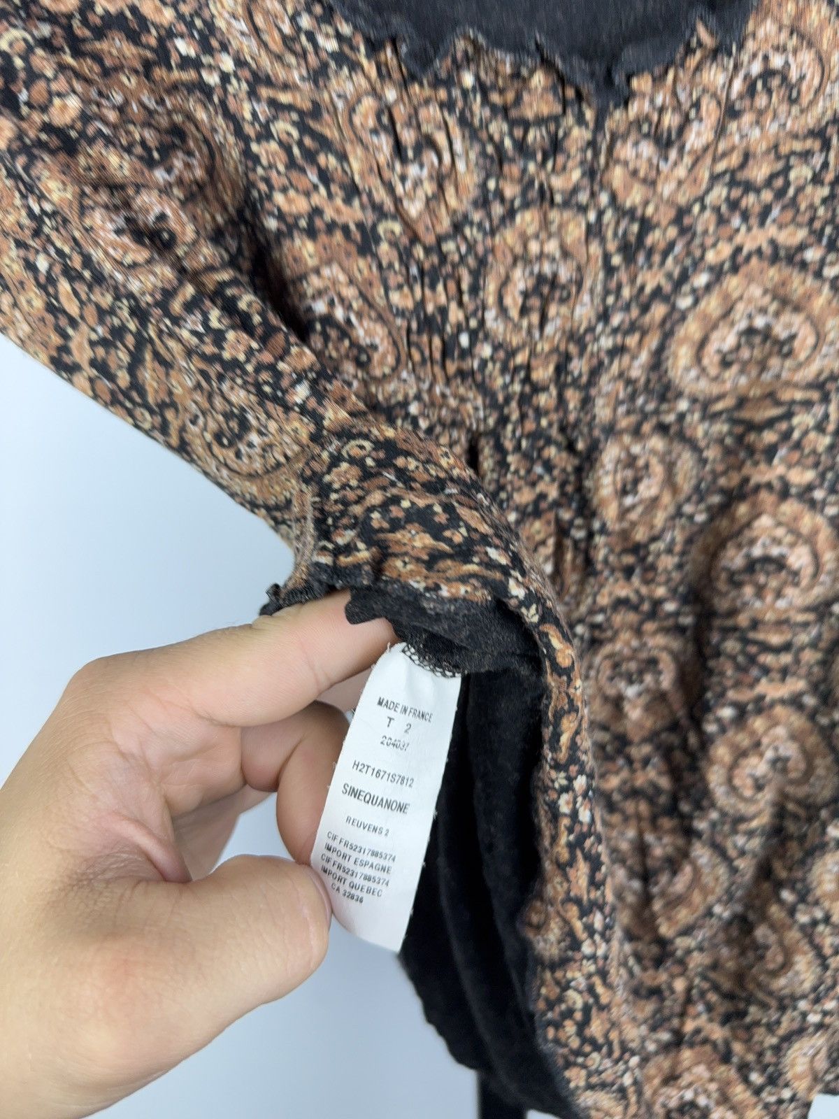 Japanese Brand Retro y2k Avant Garde Paris Paisley Mesh Top Made in France Size S / US 4 / IT 40 - 7 Thumbnail