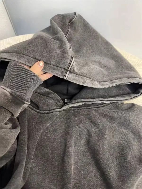 VIBE Vintage Washed and Aged Hooded Sweatshirt Size US M / EU 48-50 / 2 - 3 Thumbnail