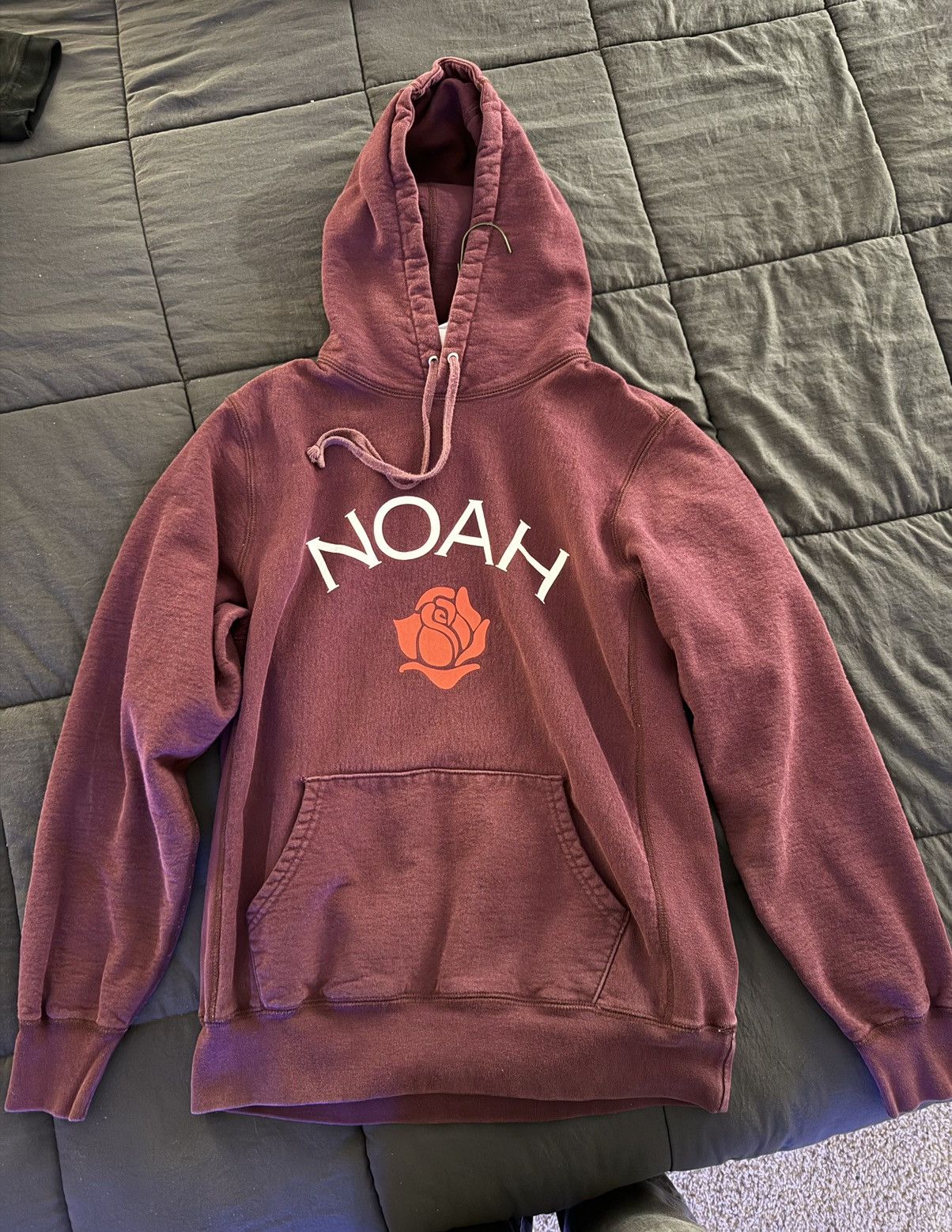 Noah Noah NY Burgundy Rose Print Hoodie Size L Size US L / EU 52-54 / 3 - 1 Thumbnail