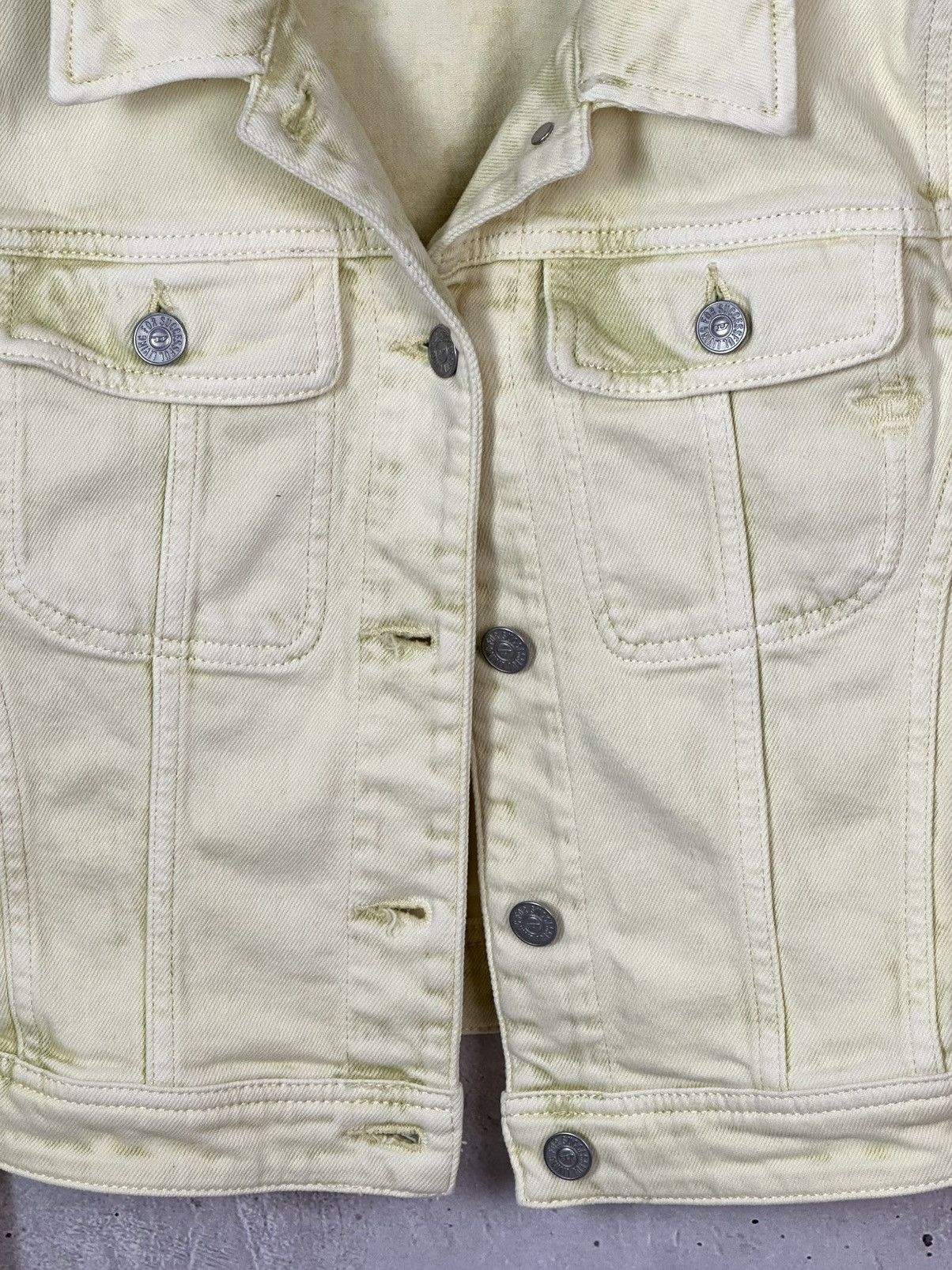 Diesel Diesel De-Slimmy Cropped Yellow Washed Denim Women’s Jacket Size S / US 4 / IT 40 - 5 Thumbnail