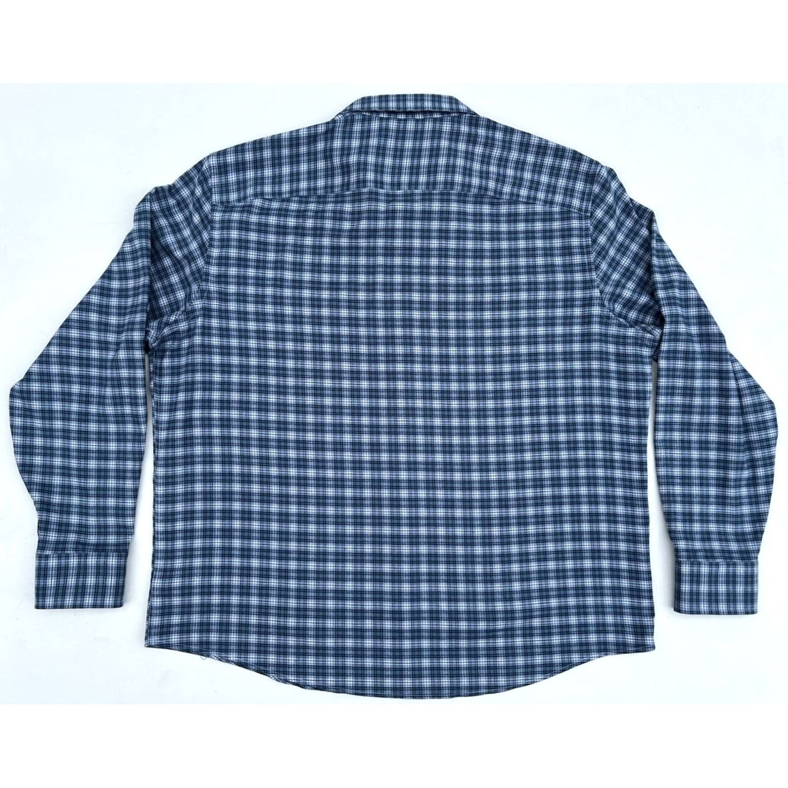 UNTUCKit UNTUCKit Dhais Button-Up Shirt Regular Fit 3XL Blue Plaid Long Sleeve Collared Shirt Mens Size US XXL / EU 58 / 5 - 2 Thumbnail