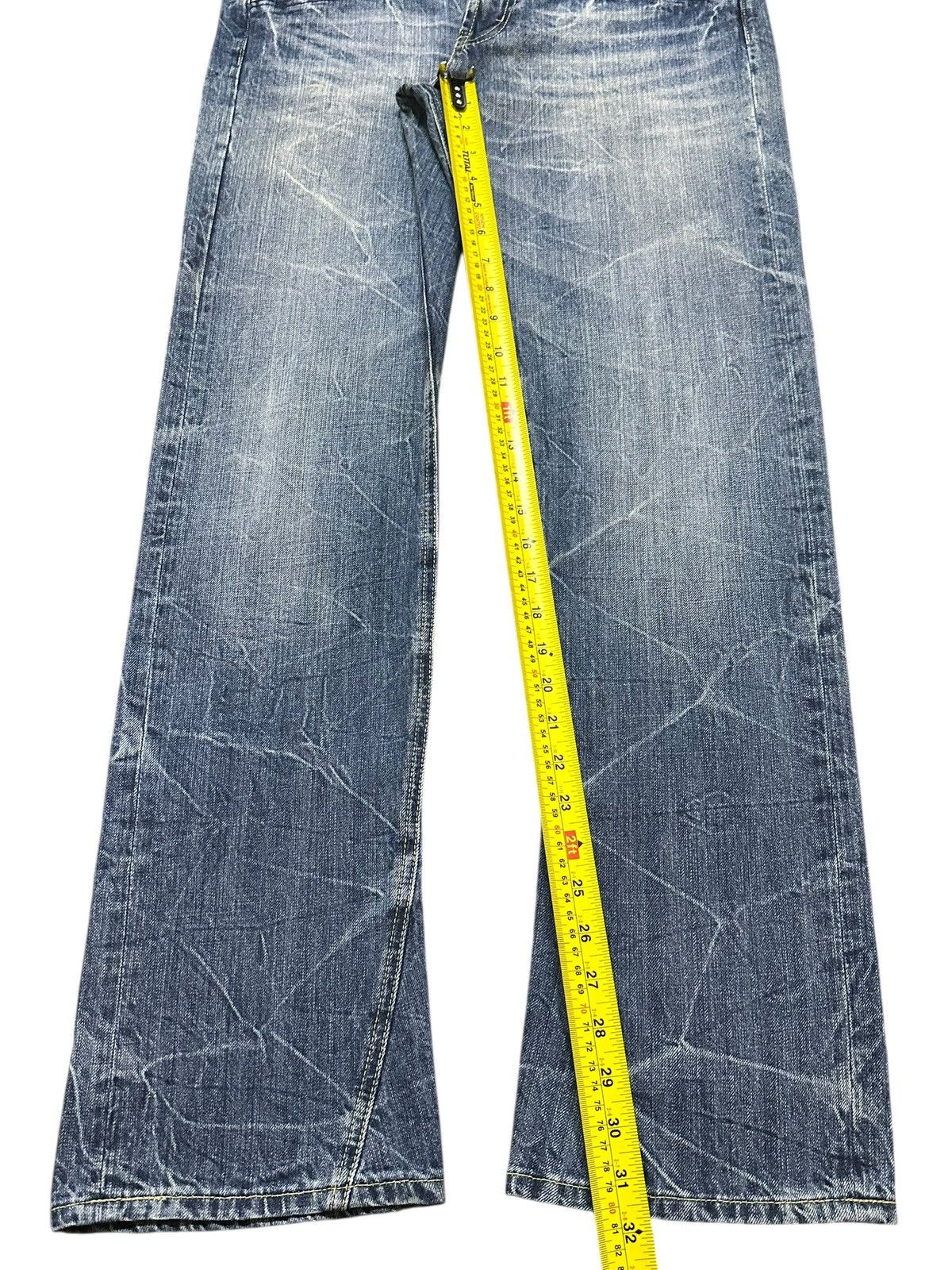 Japanese Brand Vintage Japanese Brand Blue Thunder Wash Style Loose Jeans Size US 34 / EU 50 - 13 Thumbnail