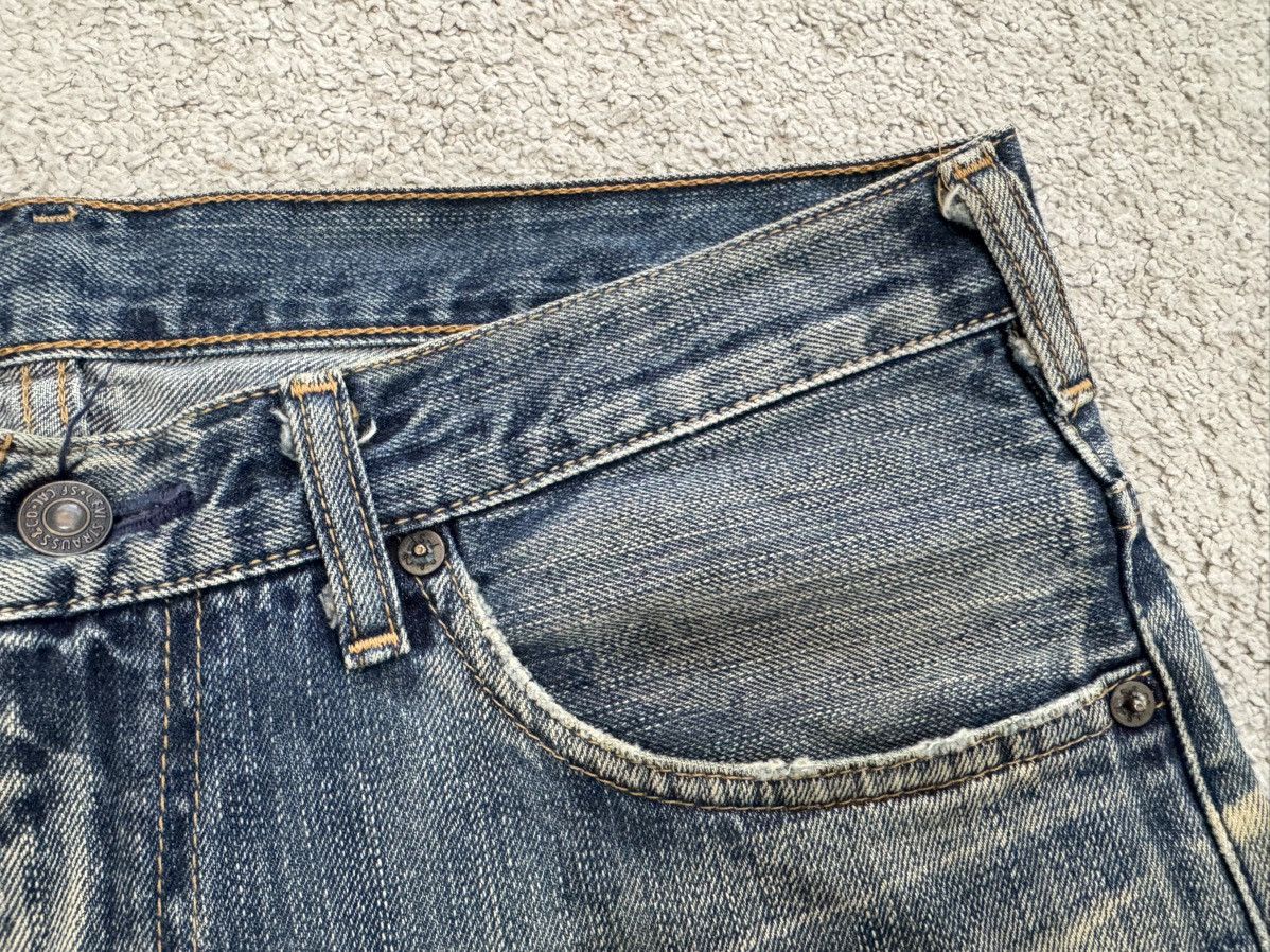 Levi's Best Buy‼️ Vintage 90's Levis 505 Thrashed Selvedge Denim Size US 34 / EU 50 - 5 Thumbnail